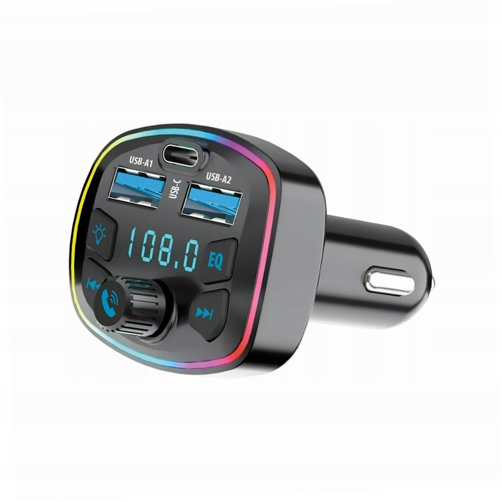 Car charger FM transmitter Bluetooth 3 inputs for iPhone 11