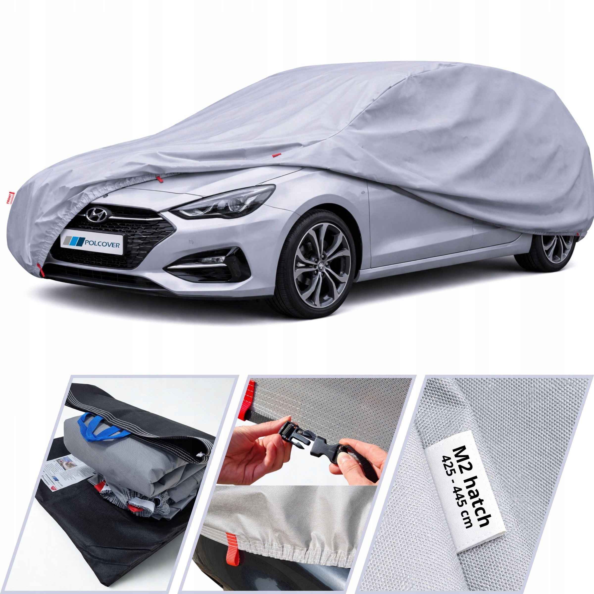 Car cover 4w r. M2 hatchback 425-450cm 4layer PREMIUM +PAS