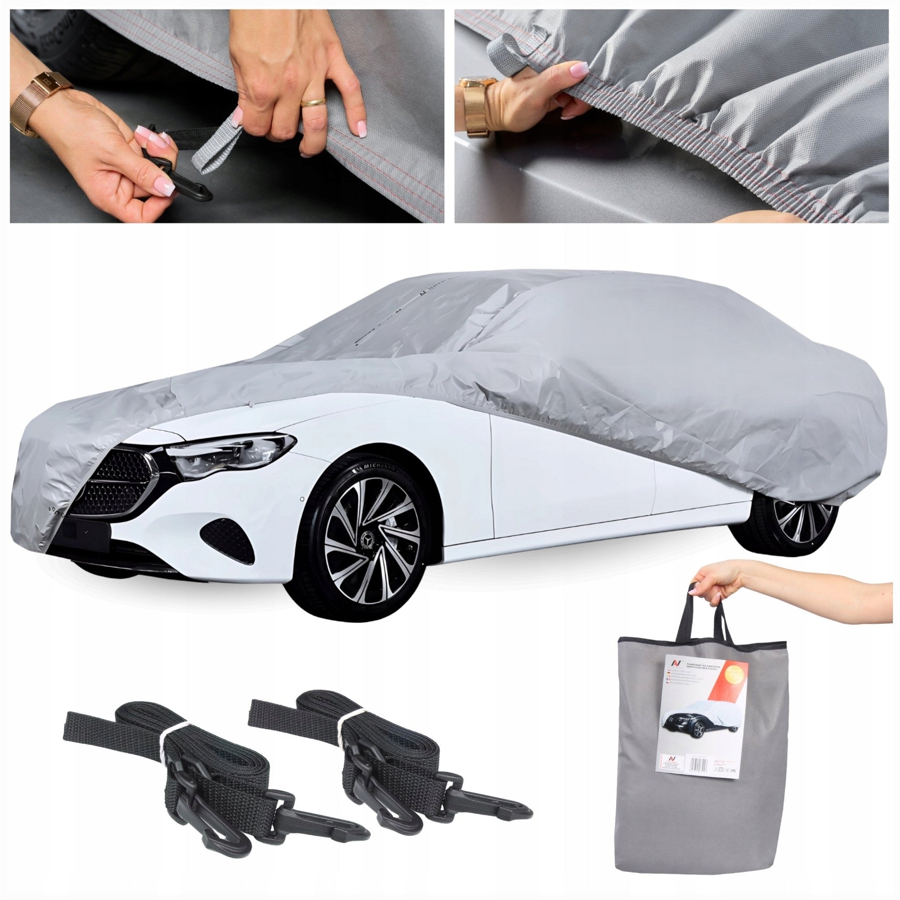 Car cover for Audi A8 D3 D4 D5 Porsche Panamera II Sedan 3W BELTS