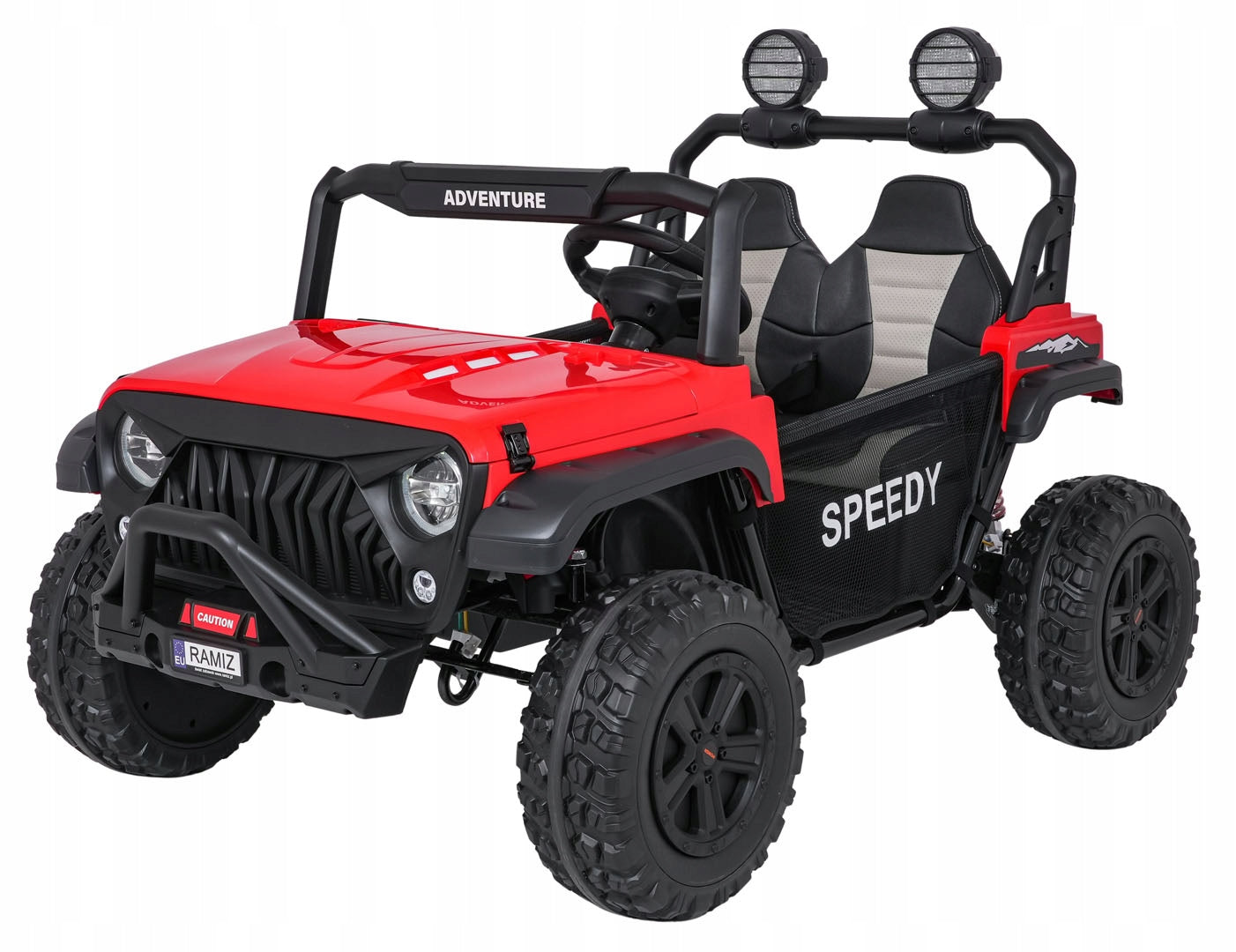 Car for battery Off-road PASSION 4x4 red 12V 10Ah x2 SERIES 24V Color black