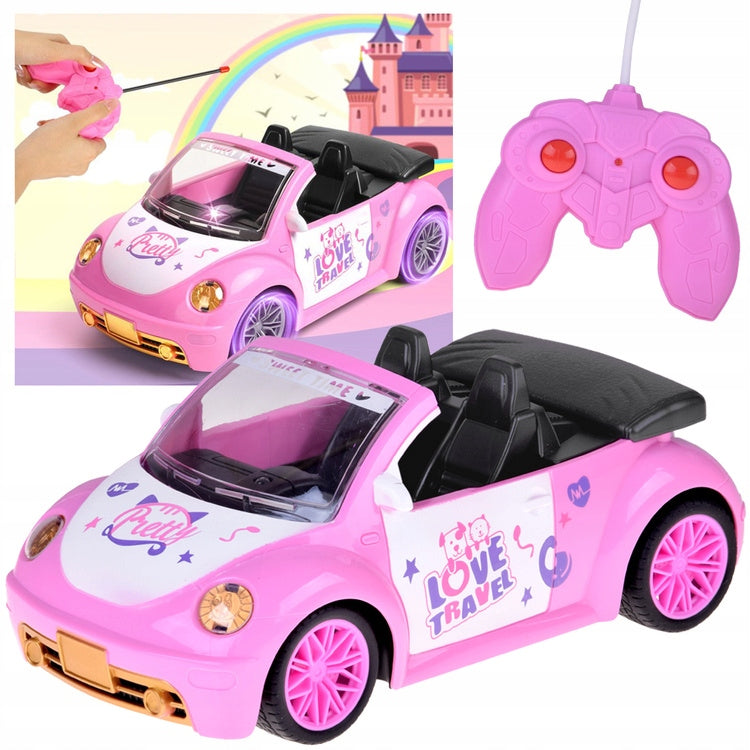 Car for doll Pink Car Convertible +pilot for girls 5905258542584