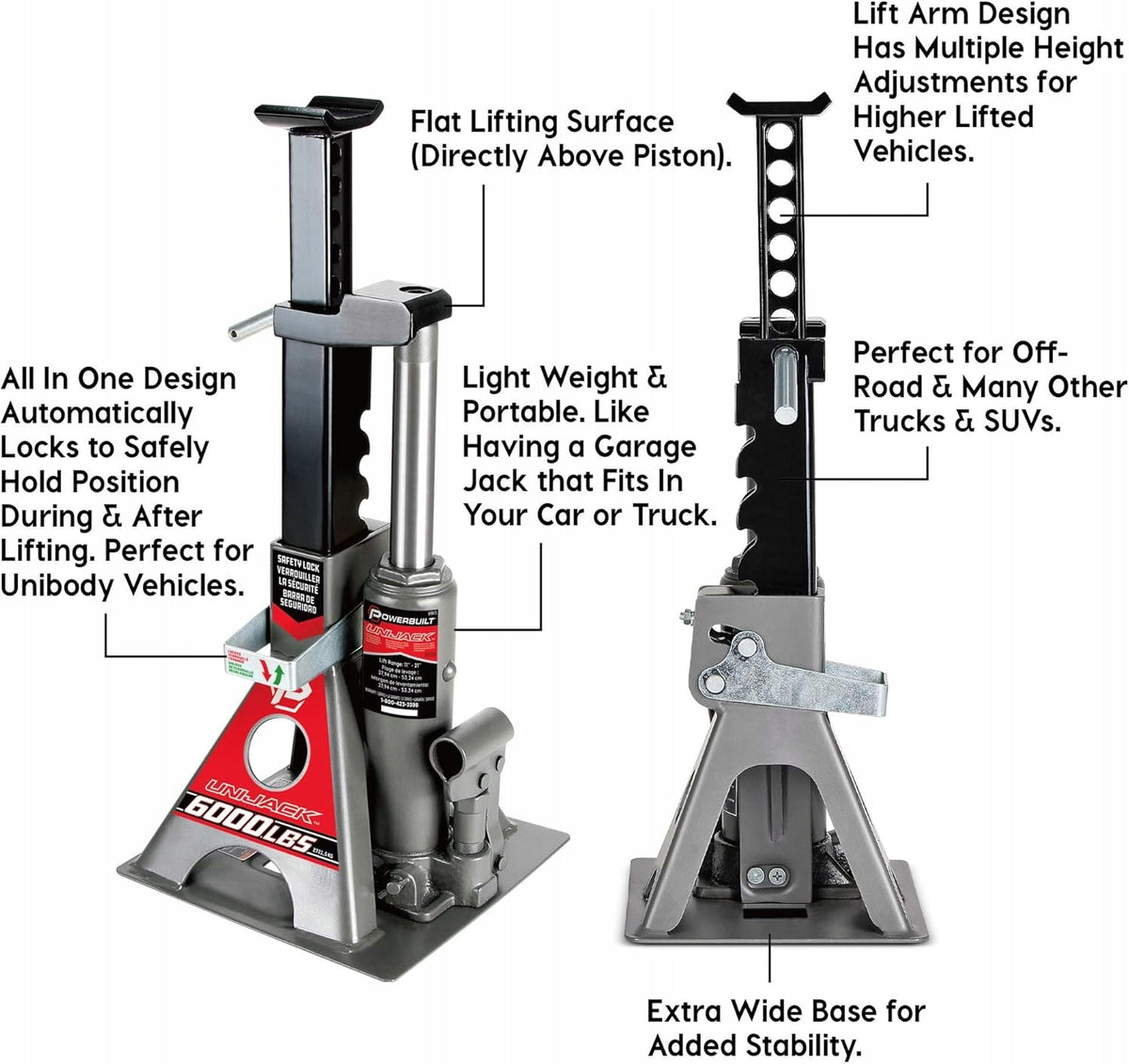 Car lift Powerbuilt 620471 Robust and reliable 2 tons Manufacturer code 620471