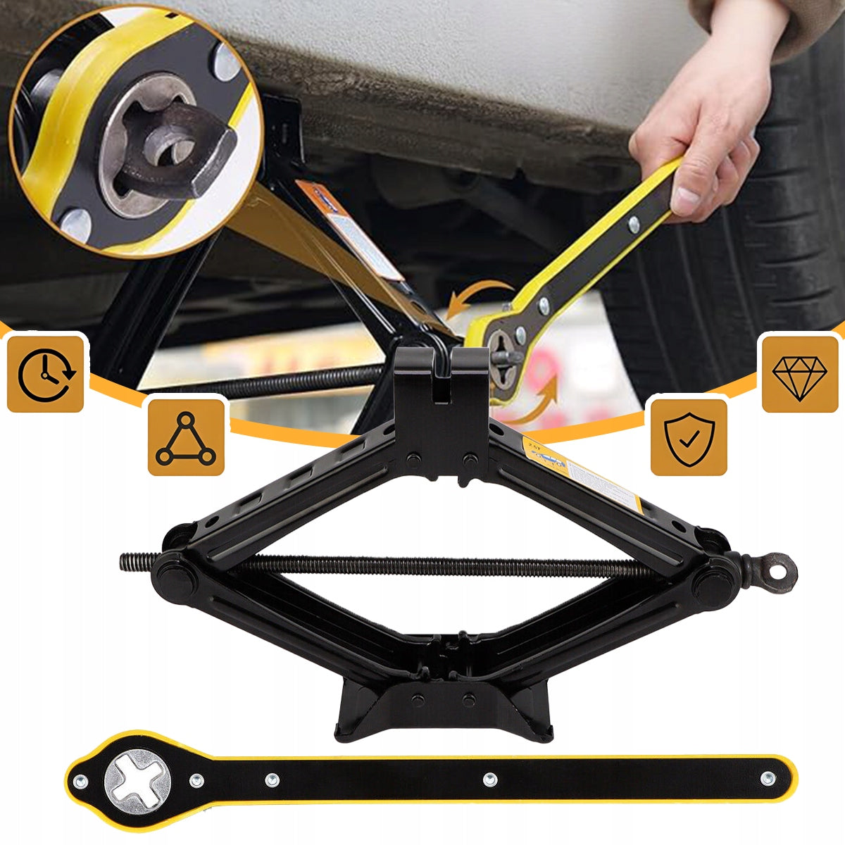 Car lift scissor lift 1,5 t with hand crank EAN (GTIN) 6908878690757