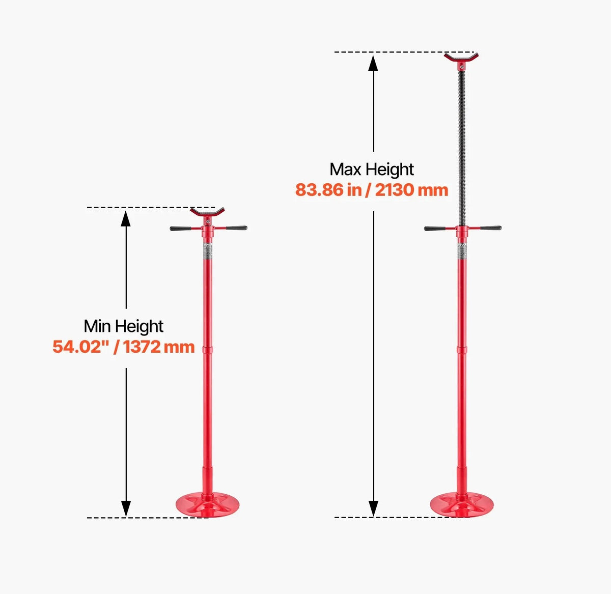 Car lift support strong 750kg adjustable 1376 2128mm steel Brand no brand