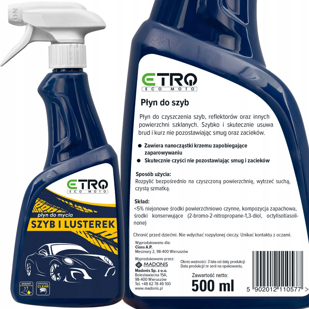 Car mirror window cleaner Etro 500ml Packaging status original