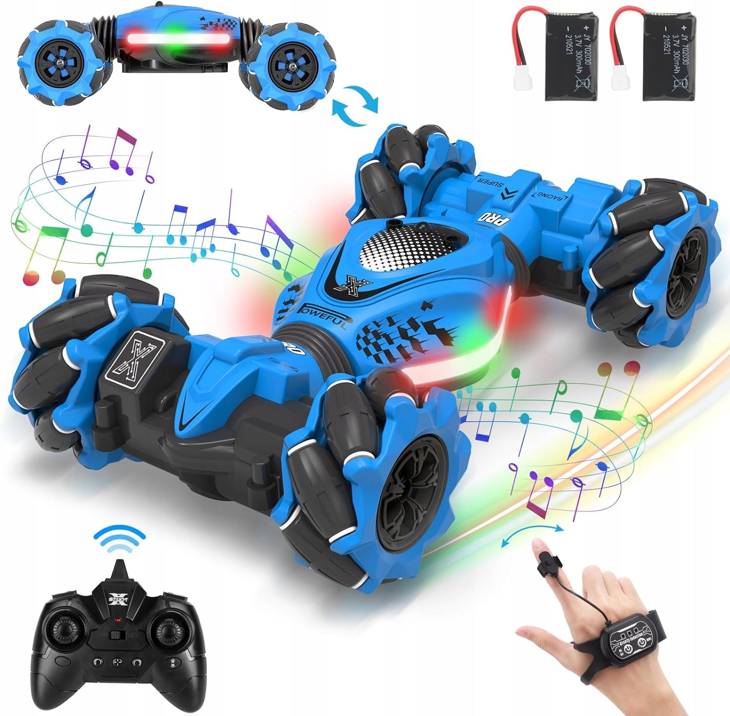 Car remote controlled auto twister hand gestures on remote control for battery