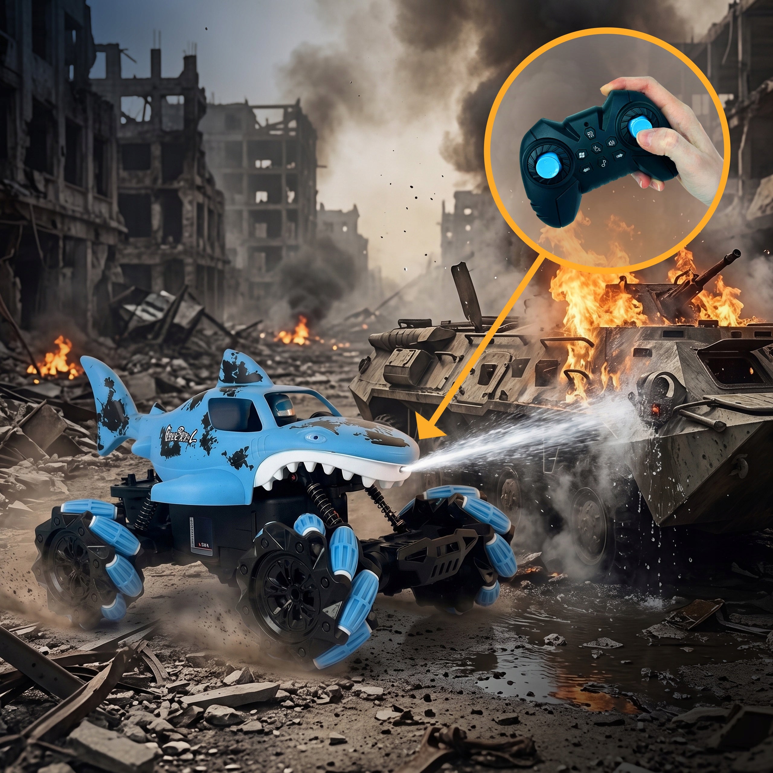 Car remote controlled car RC Package Champions Duel PLAYIO Manufacturer code Pirk-blastr_SHARK-BLASTER