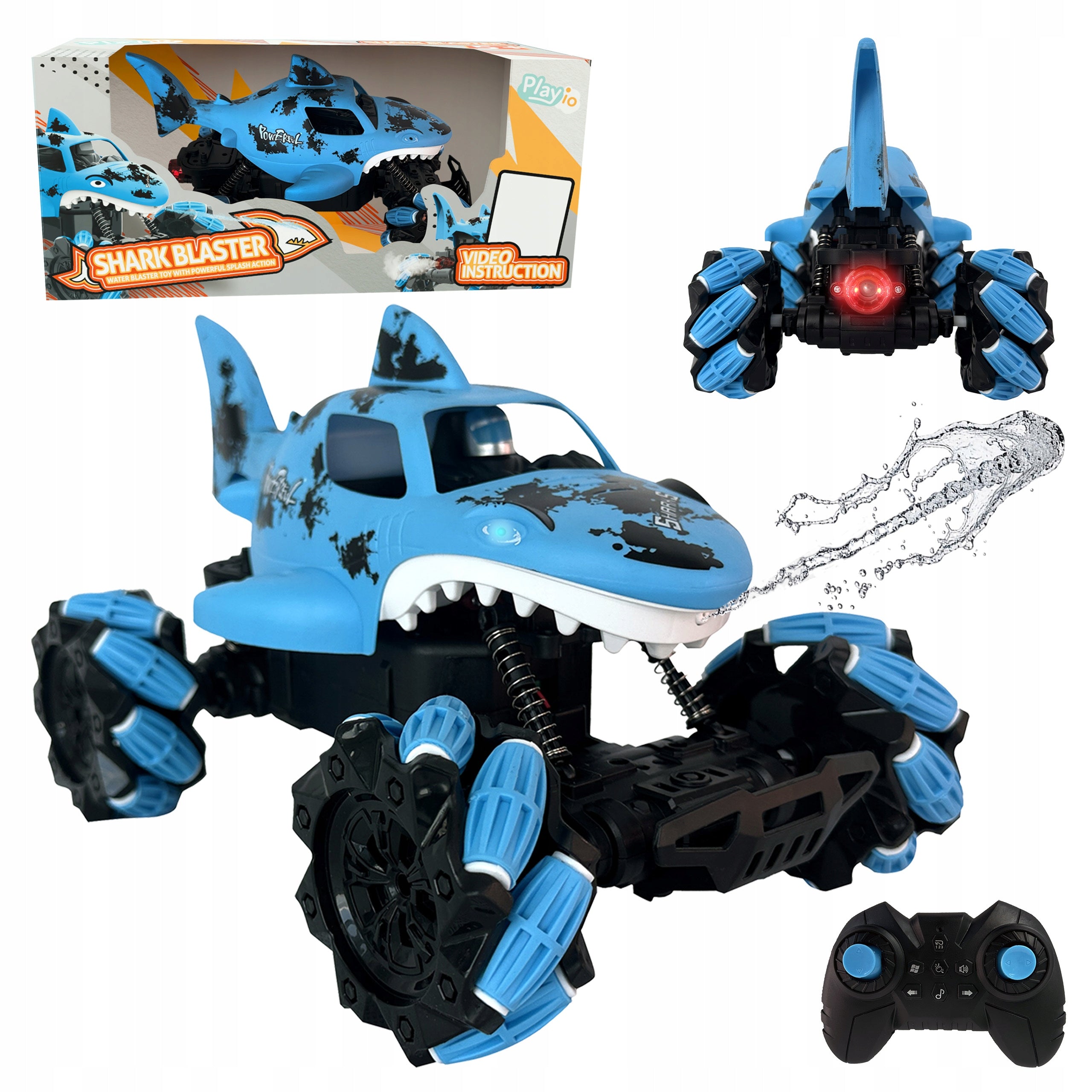 Car remote controlled car RC Shark Blaster shooting water PLAYIO