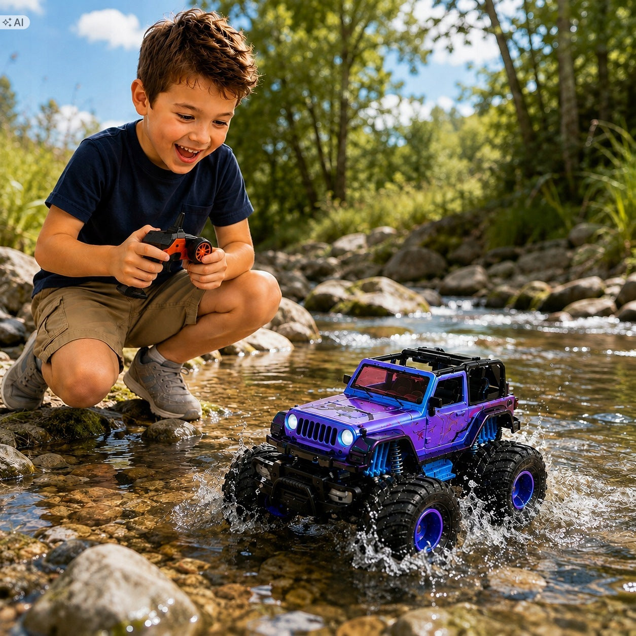 Car remote controlled car RC off-road remote control waterproof battery 8+ Brand LittleKingdom