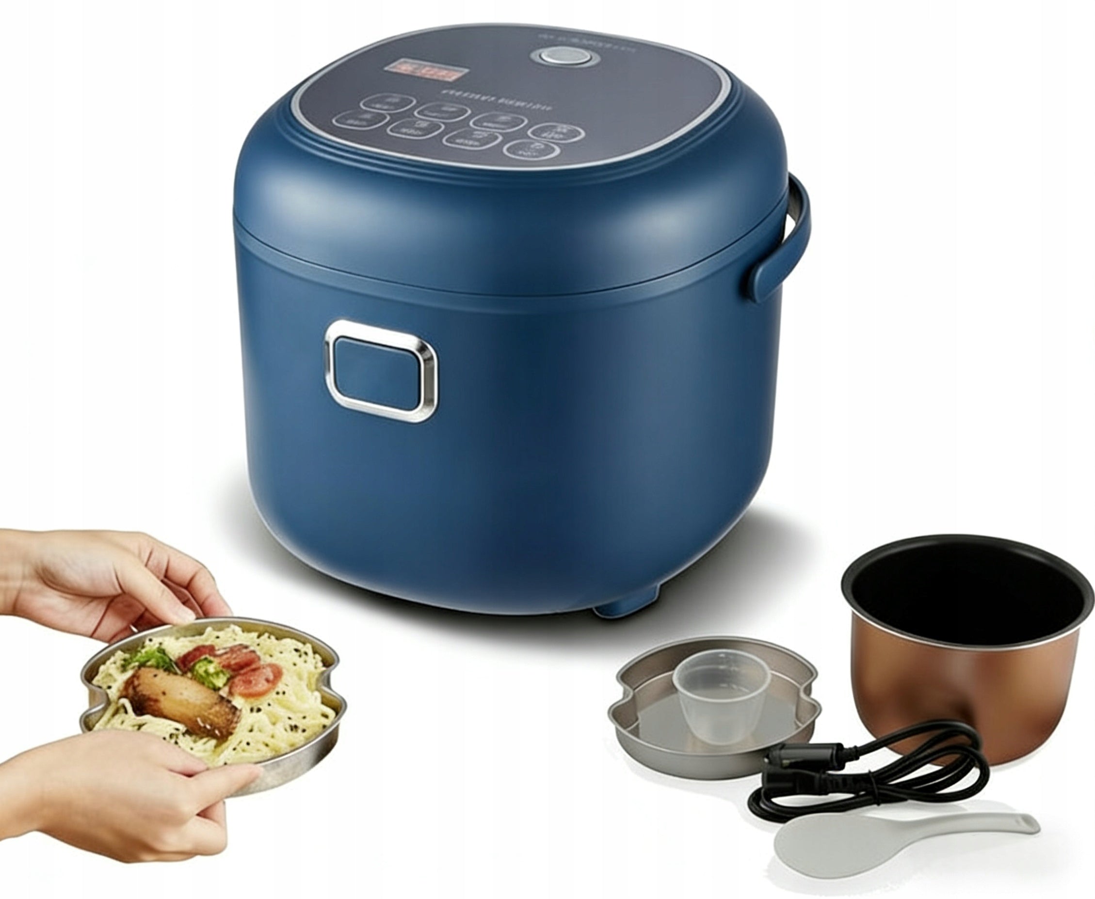 Car rice cooker 2L 12V/24V – multicooker with LCD timer for TIR Packaging status original