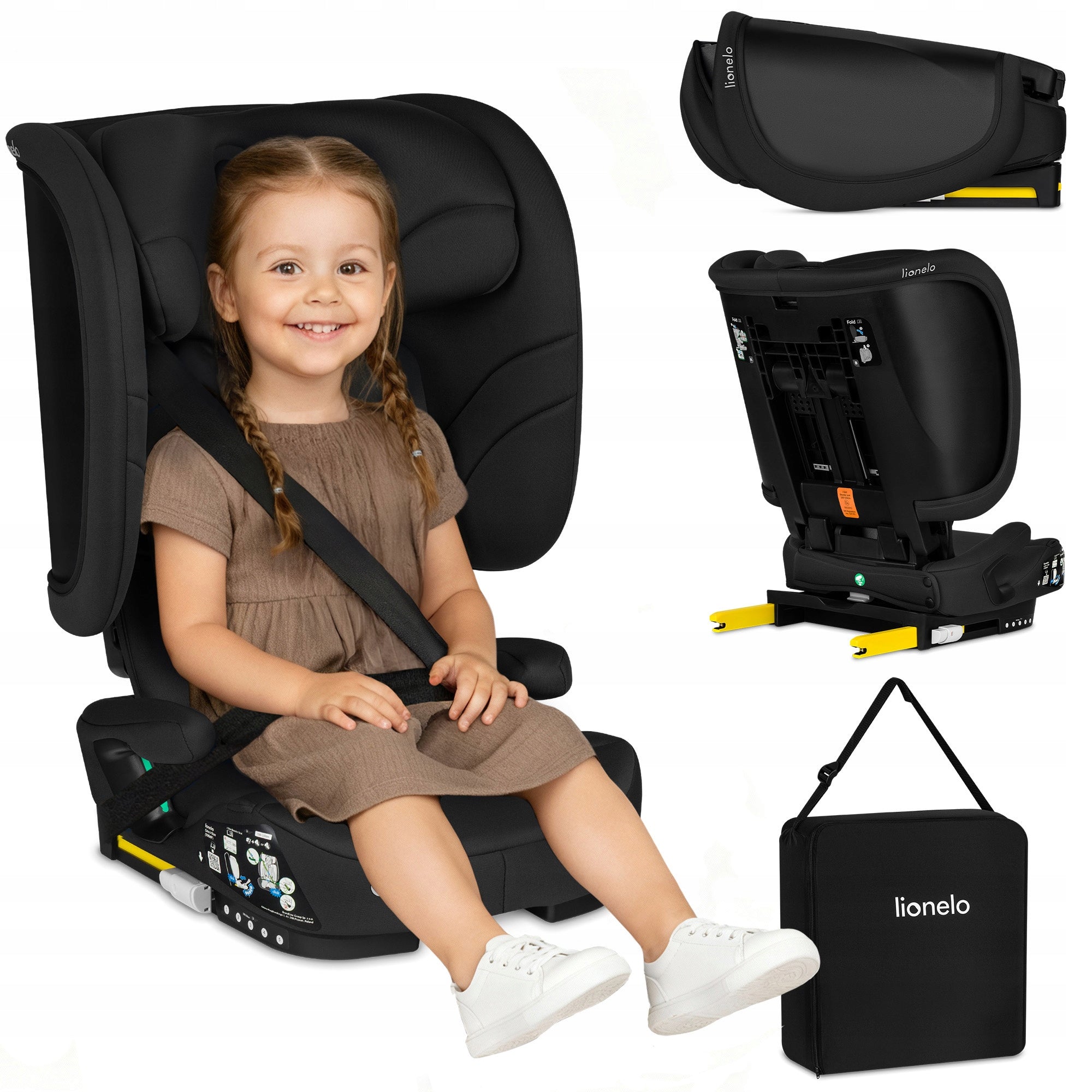Car seat 100-150 cm ISOFIX FOLDING 15-36kg WIDE Lionelo Orin