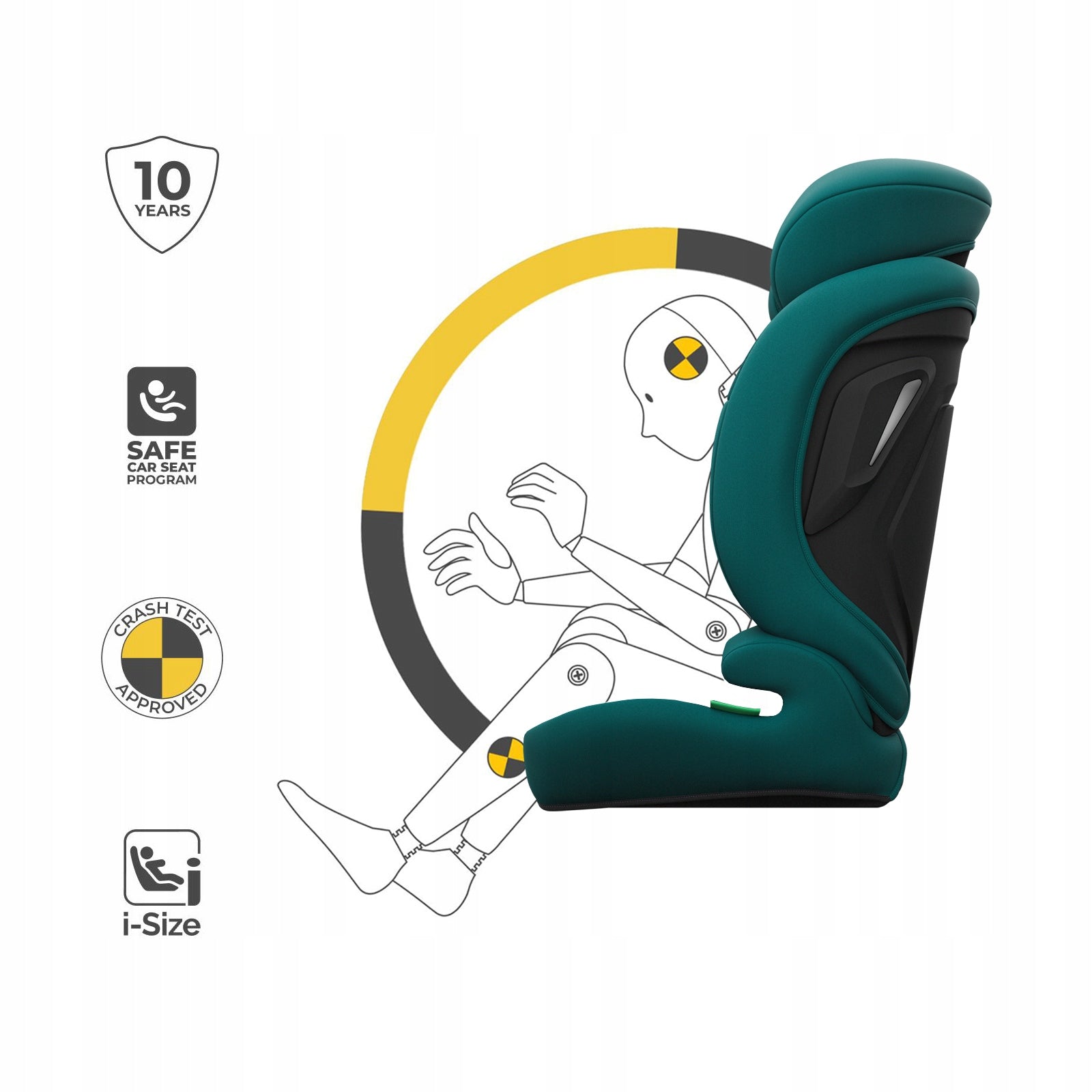 Car seat 76-150cm 9-36kg i-Size Kinderkraft COMFORT UP 2 PLUS Manufacturer code KCCOUP02GREPL00