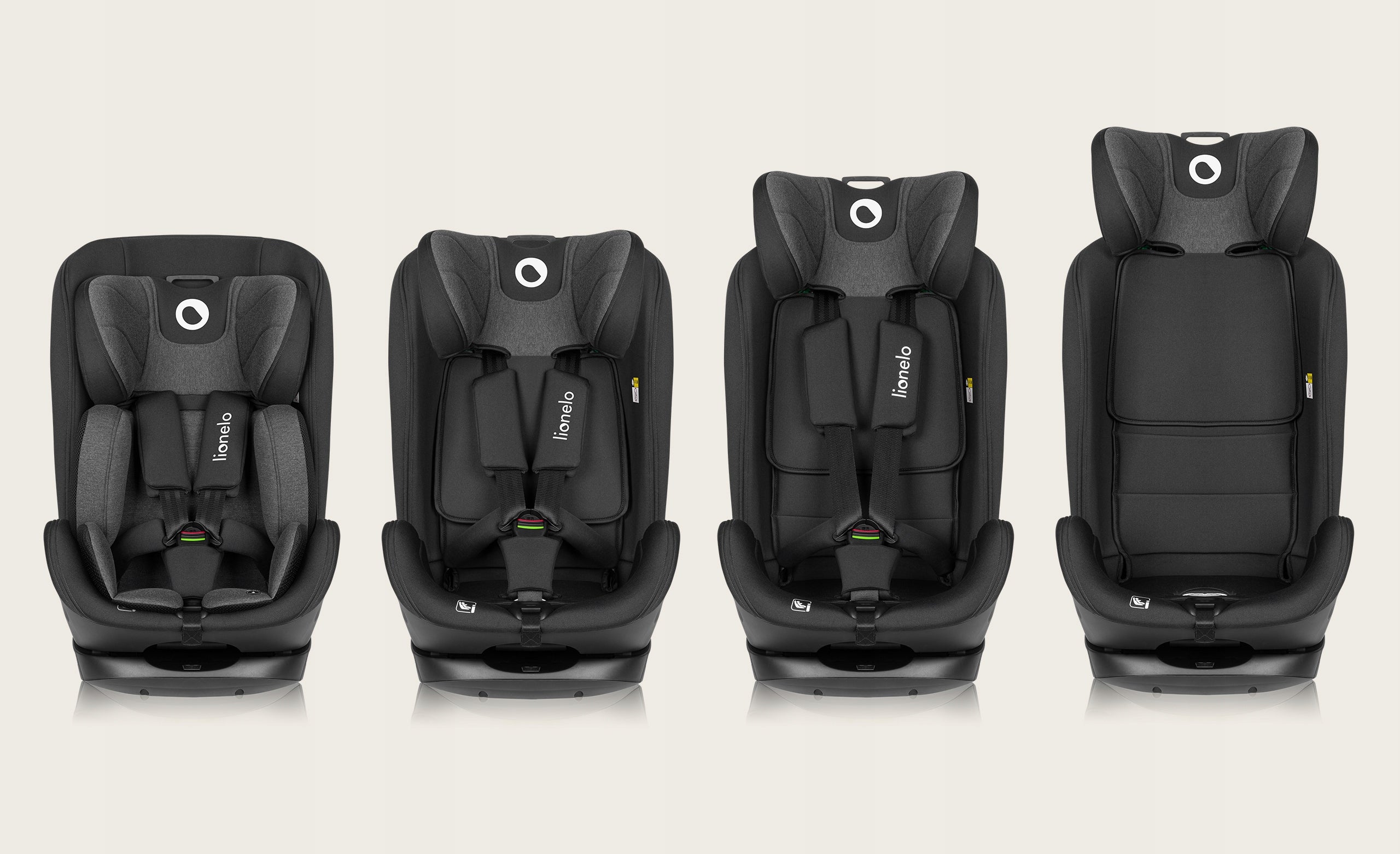 Car seat 9-36 kg ISOFIX WIDE SEAT Lionelo Harper i-Size Manufacturer code LO-HARPER I-SIZE BLACK CARBON GREY