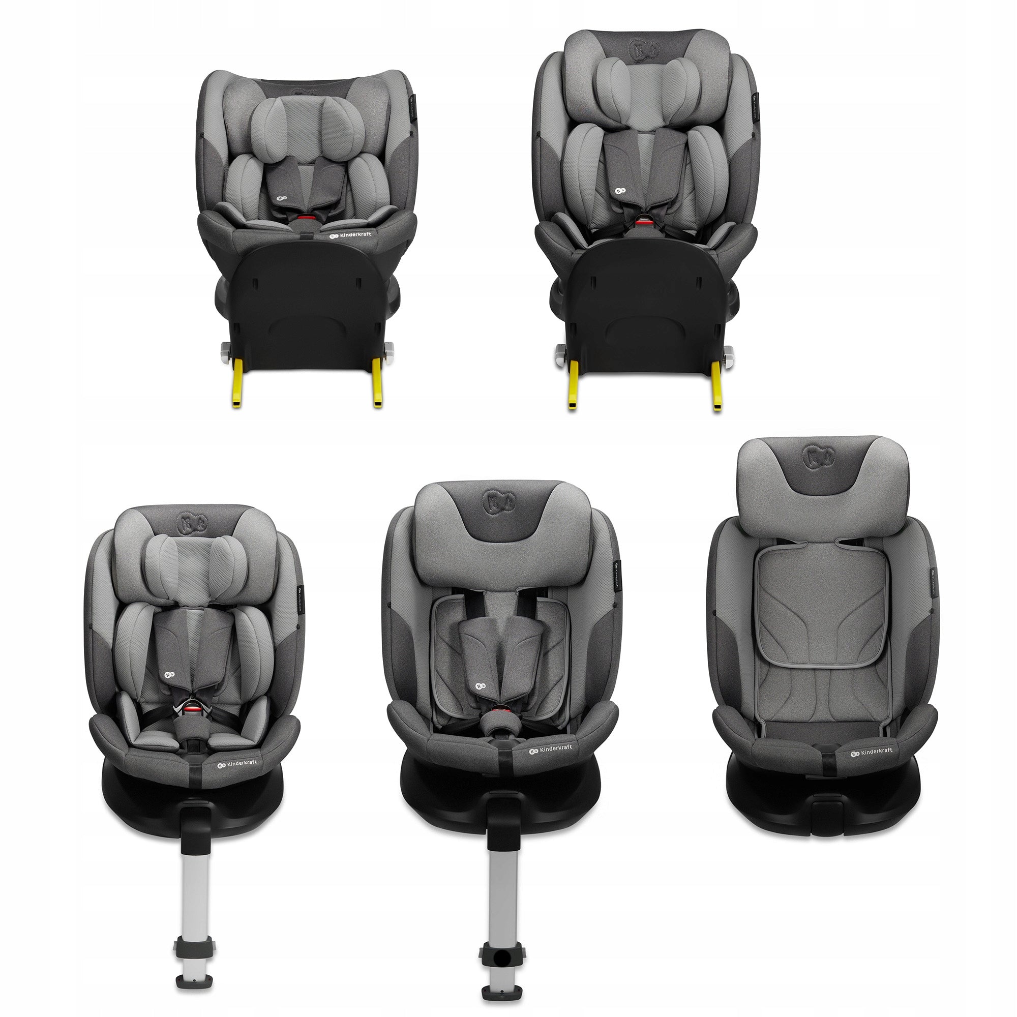 Car seat I-FIX Kinderkraft i-Size 40-150cm 0-36 ISOFIX swivel Manufacturer code KCIFIX00GRY0000