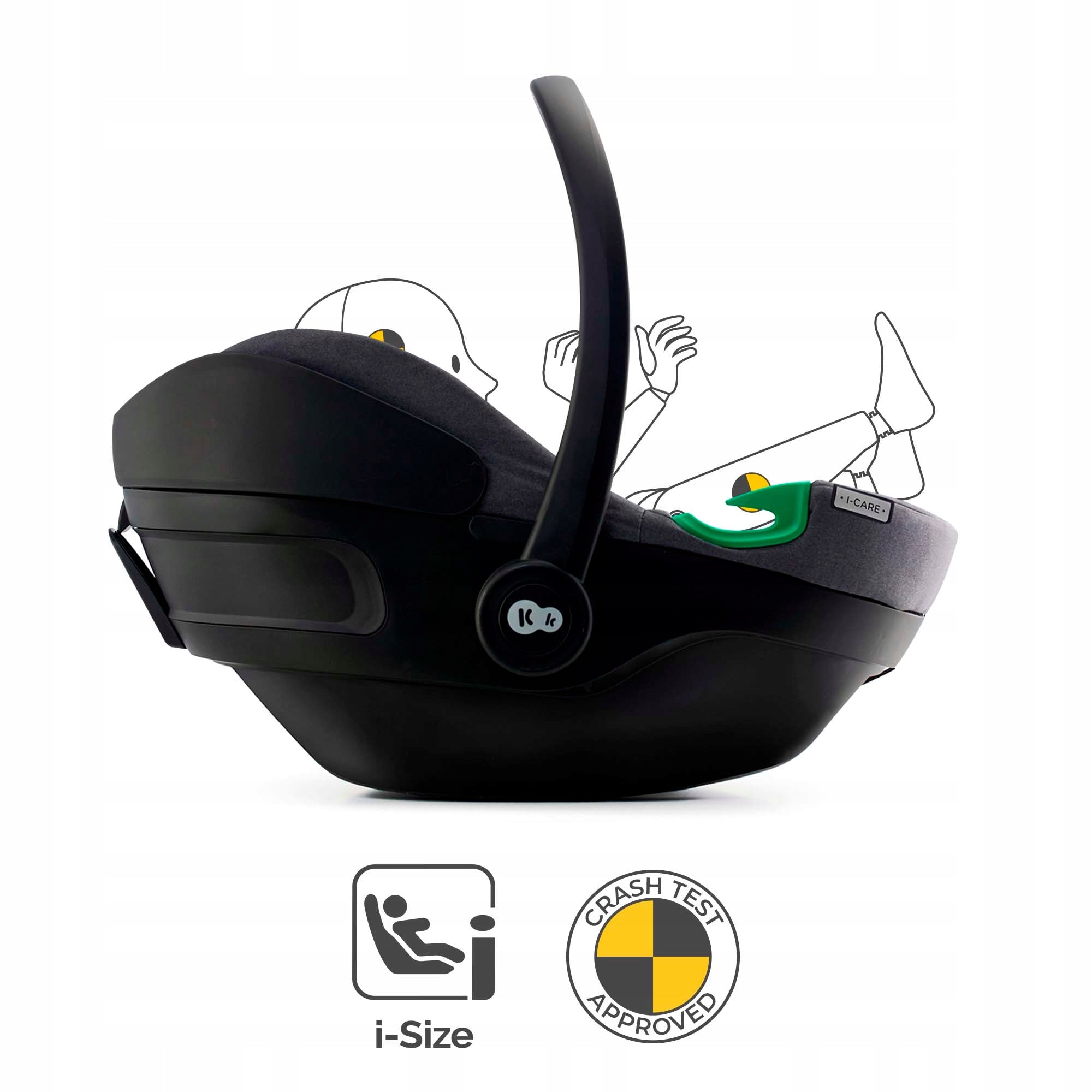 Car seat Kinderkraft I-CARE i-Size 40-87cm Carrier base 0-13kg Packaging status original