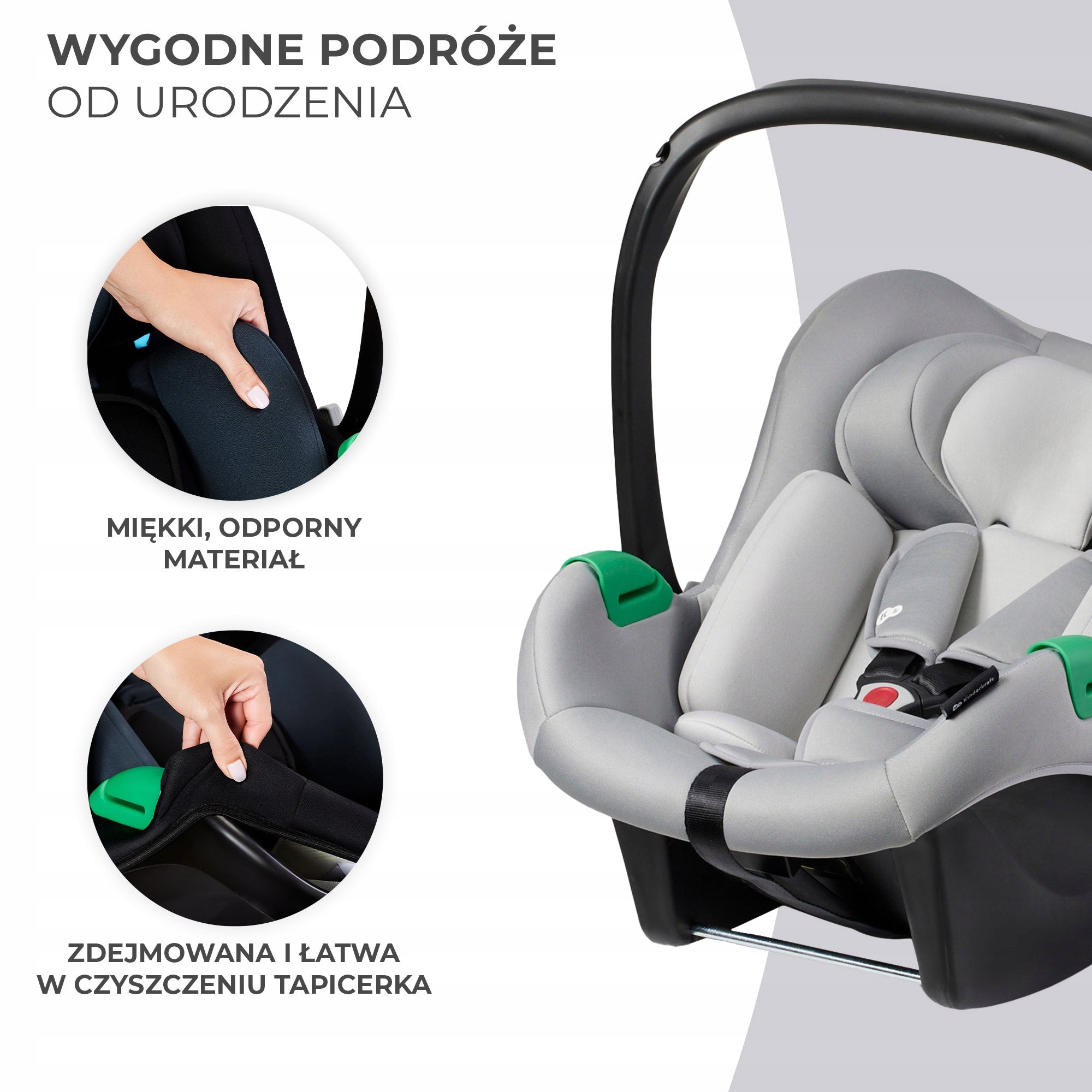Car seat Kinderkraft MINK PRO i-Size 0-13 kg grey ISOFIX Brand Kinderkraft