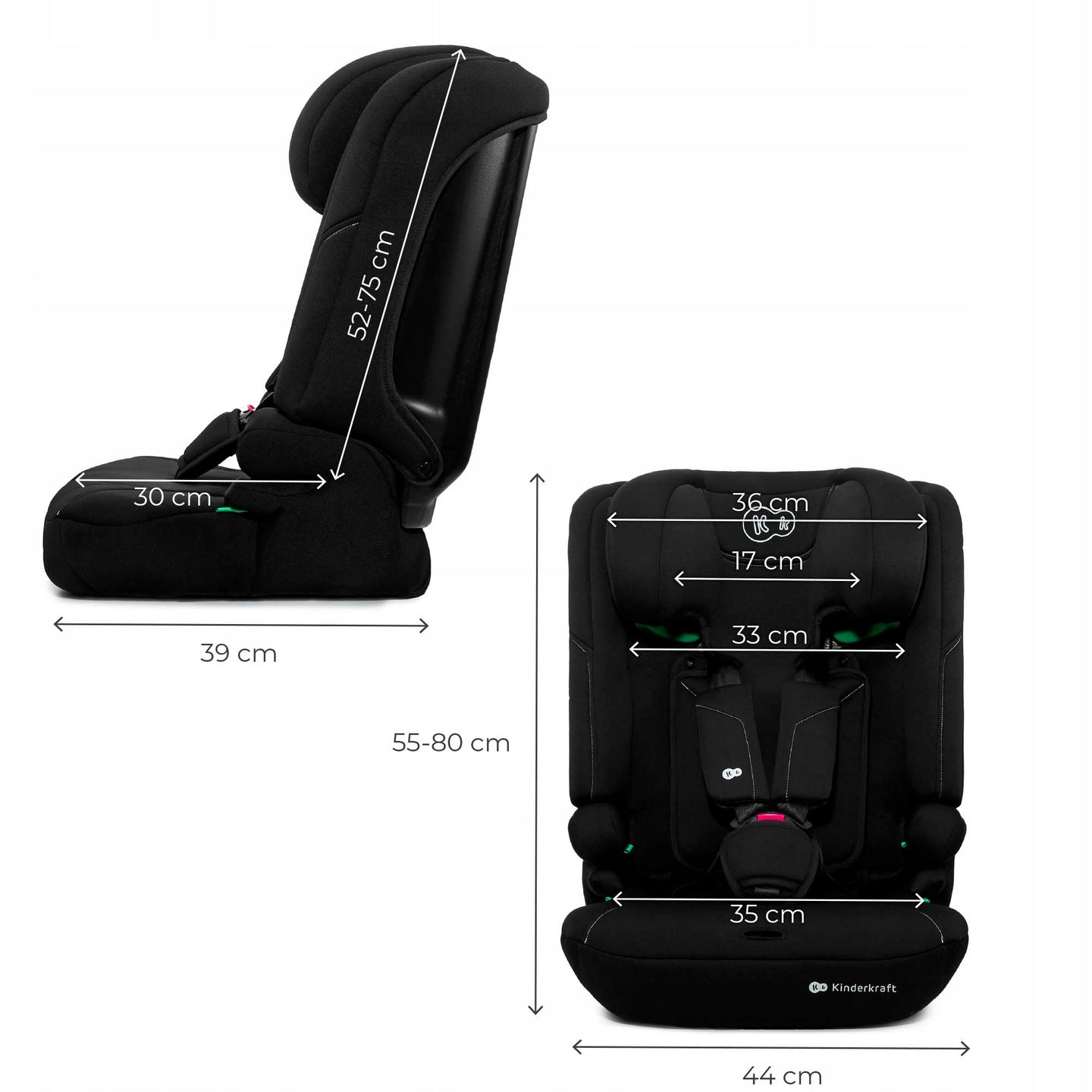 Car seat Organizer Kinderkraft I-COMFY 76-150 cm 9-36 kg i-Size Manufacturer code KCICOM00BLK0000_KAORSA00BLK0000