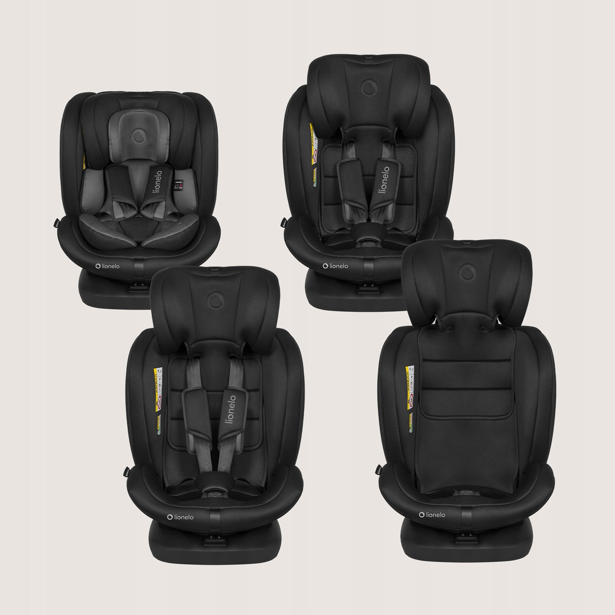 Car seat SWIVEL FRONT REAR isofix40-150cm Lionelo BASTIAAN Manufacturer code obrotowa baza 360', wkładka dri-seat, Isofix