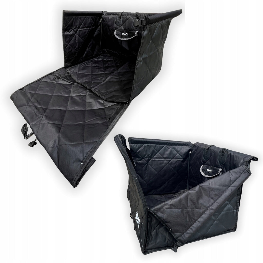 Car seat Woofy black XL made of plastic, waterproof + FREEBIE Product width 53 cm