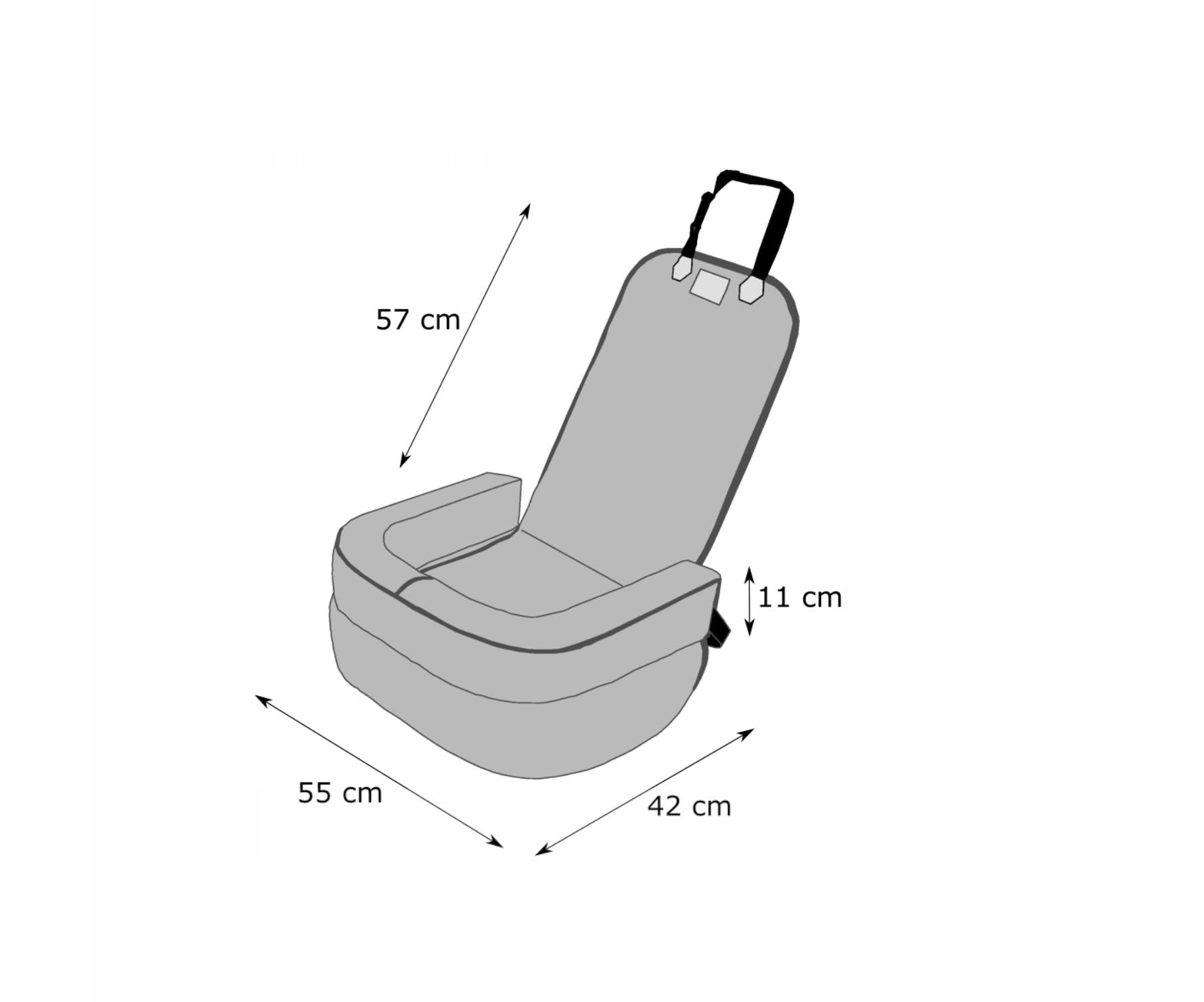 Car seat for Dog, Transporter 55x42 cm Product width 55 cm