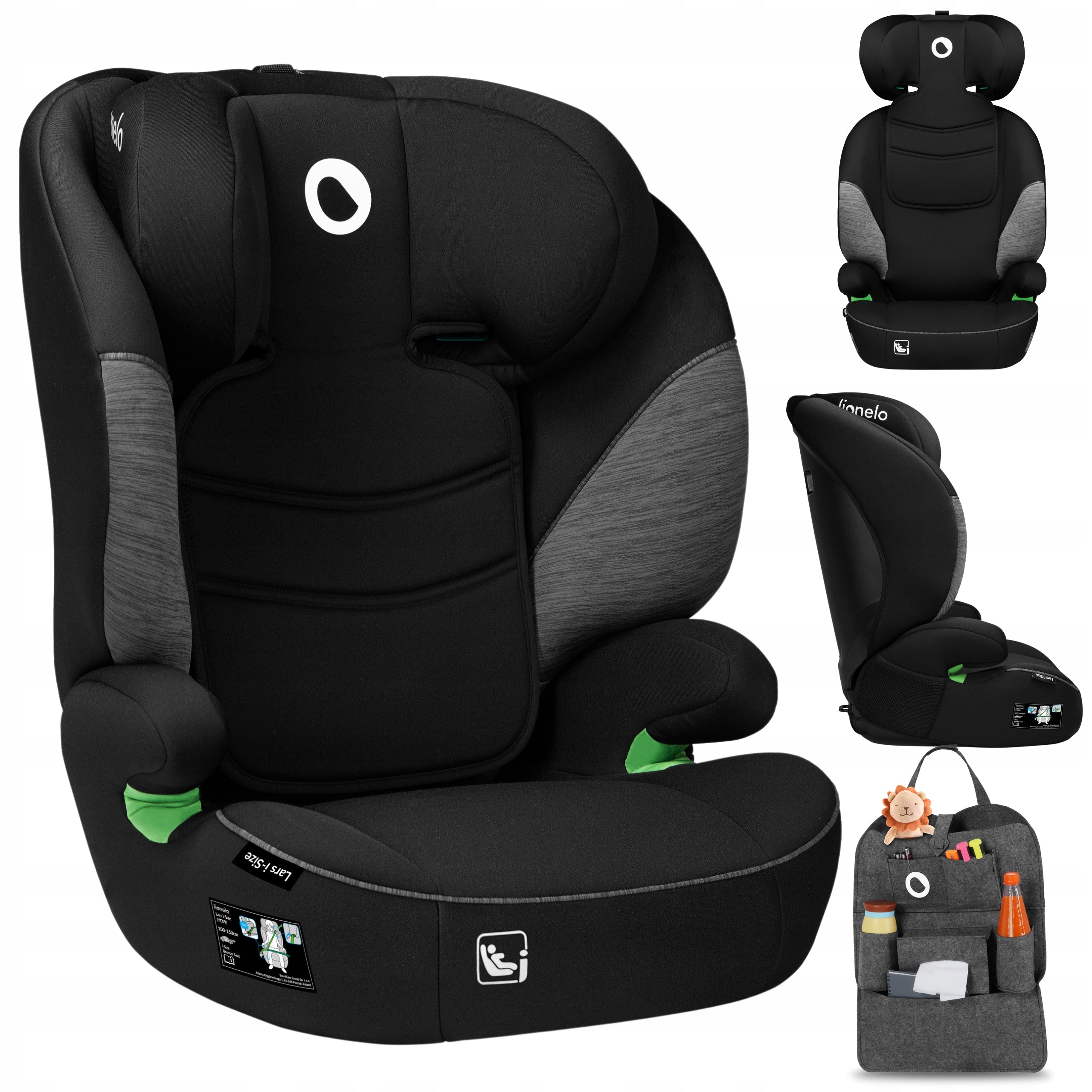 Car seat for safety belt Lionelo Lars i-size 100-150cm tall