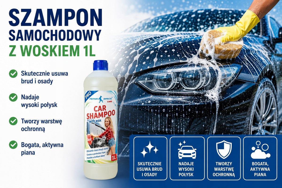 Car shampoo with wax for washing the car 1l Peter Space Packaging status original