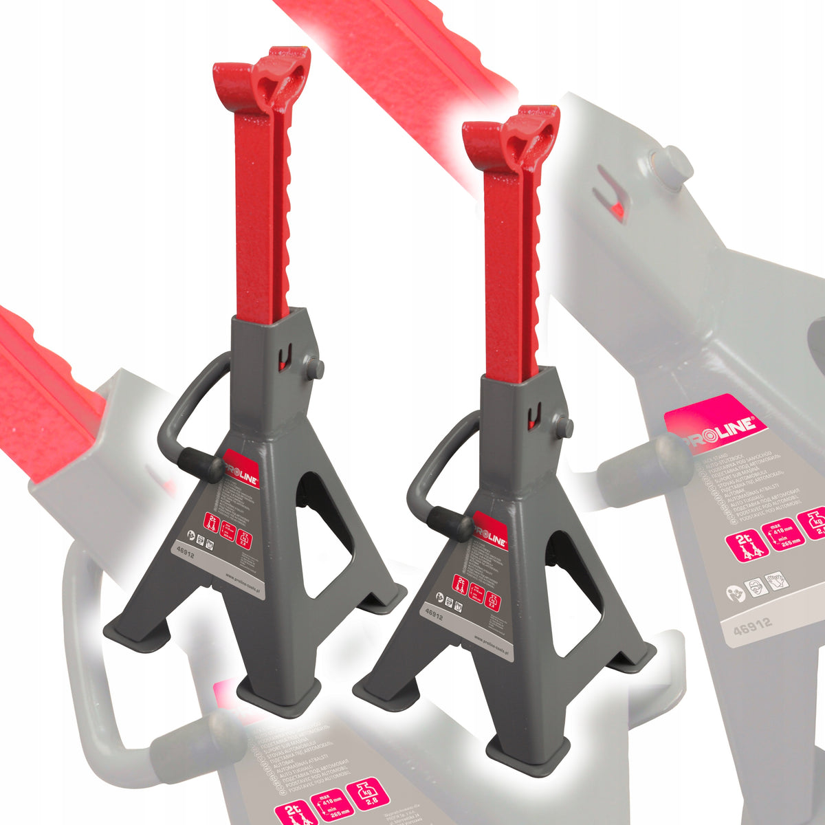 Car stands 6T 382-600mm Proline 46914 Product weight with unit packaging 0.15 kg