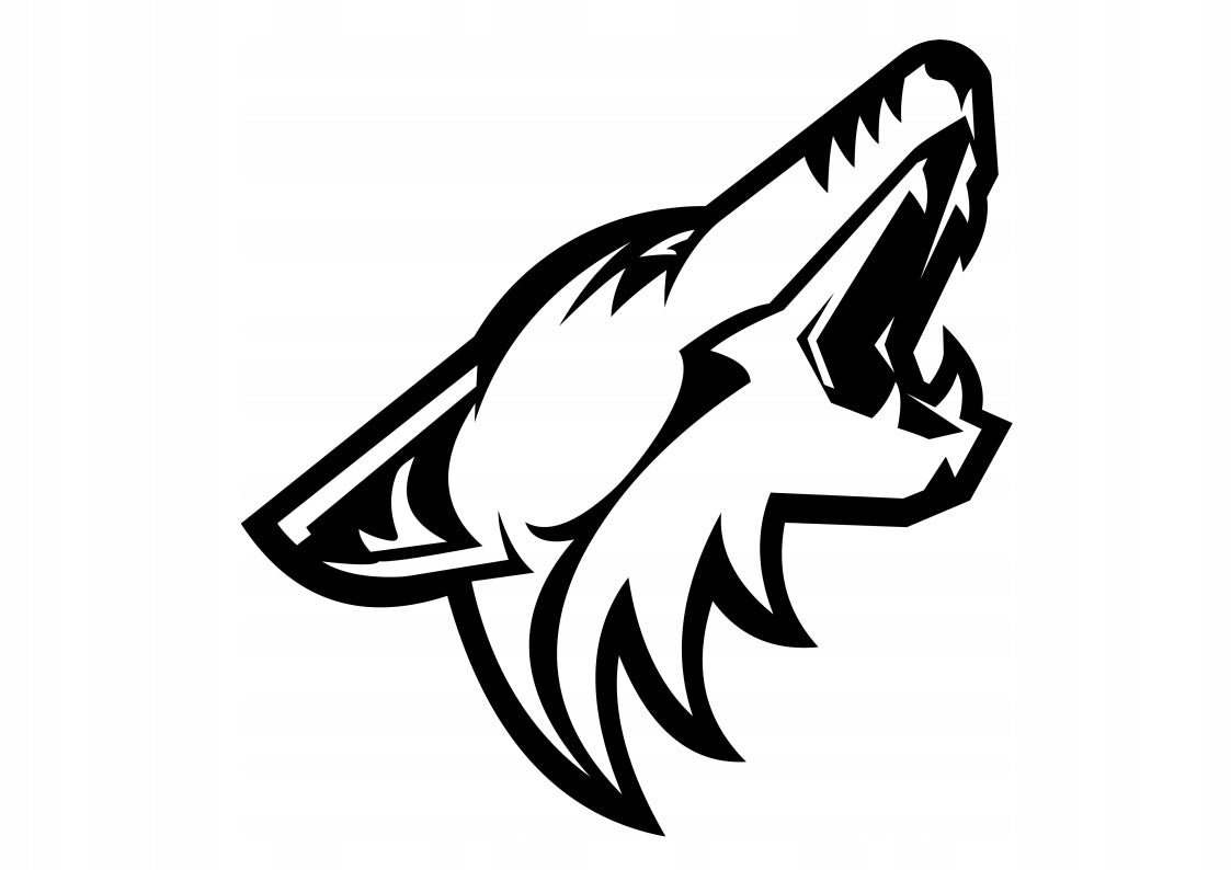 Car sticker glass laptop motorcycle HOWLING WOLF 18 x 17,4 cm