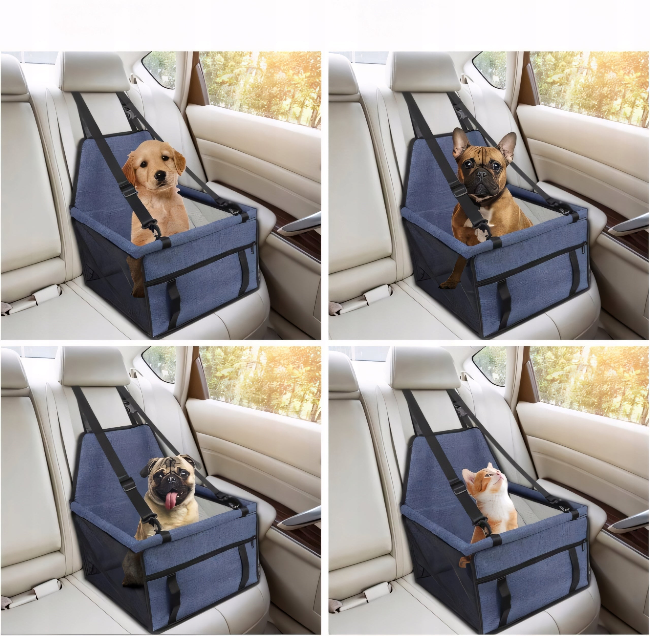 Car transporter for dog and cat car seat waterproof L Product width 40.6 cm