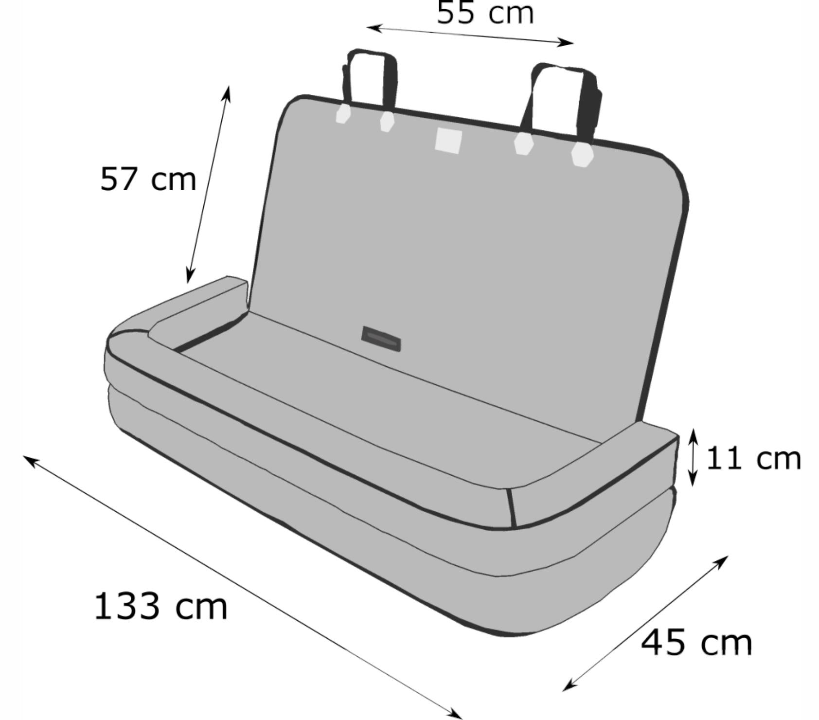 Car transporter for dog, transport seat for dog 133x45cm Product width 133 cm