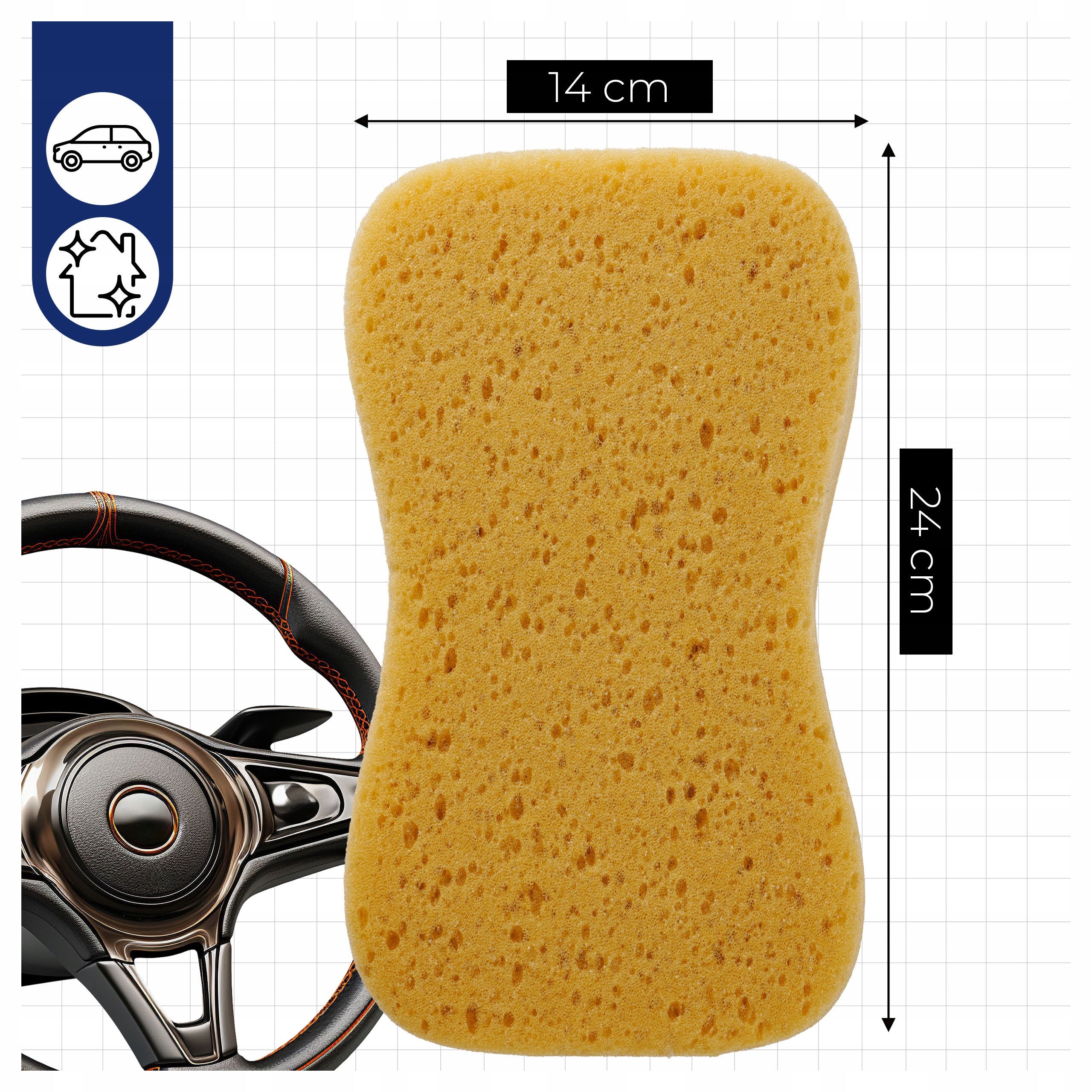 Car wash sponge large XL washer for hand washing the car does not scratch Packaging status original