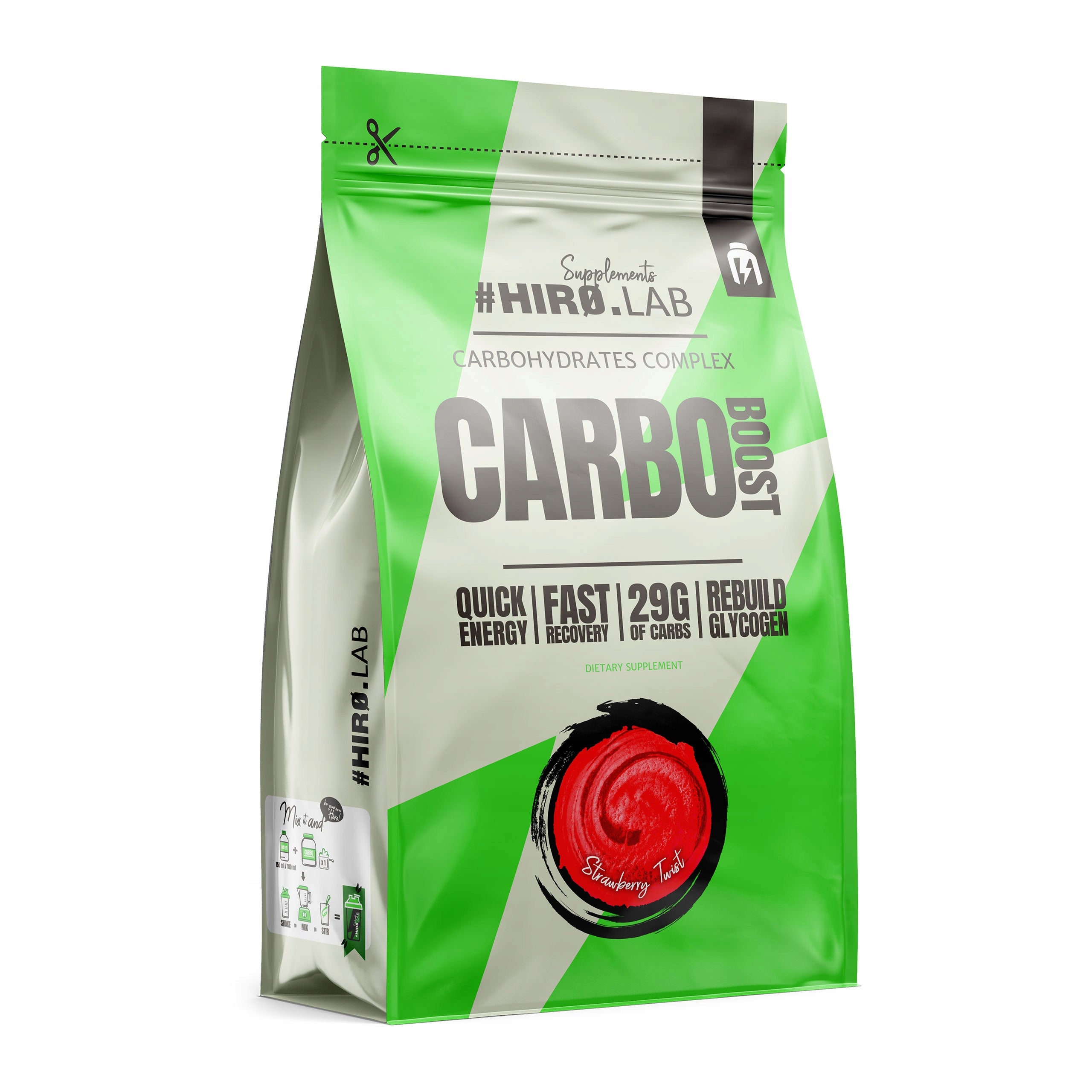 Carbo 1000 g HIRO.LAB strawberry flavour