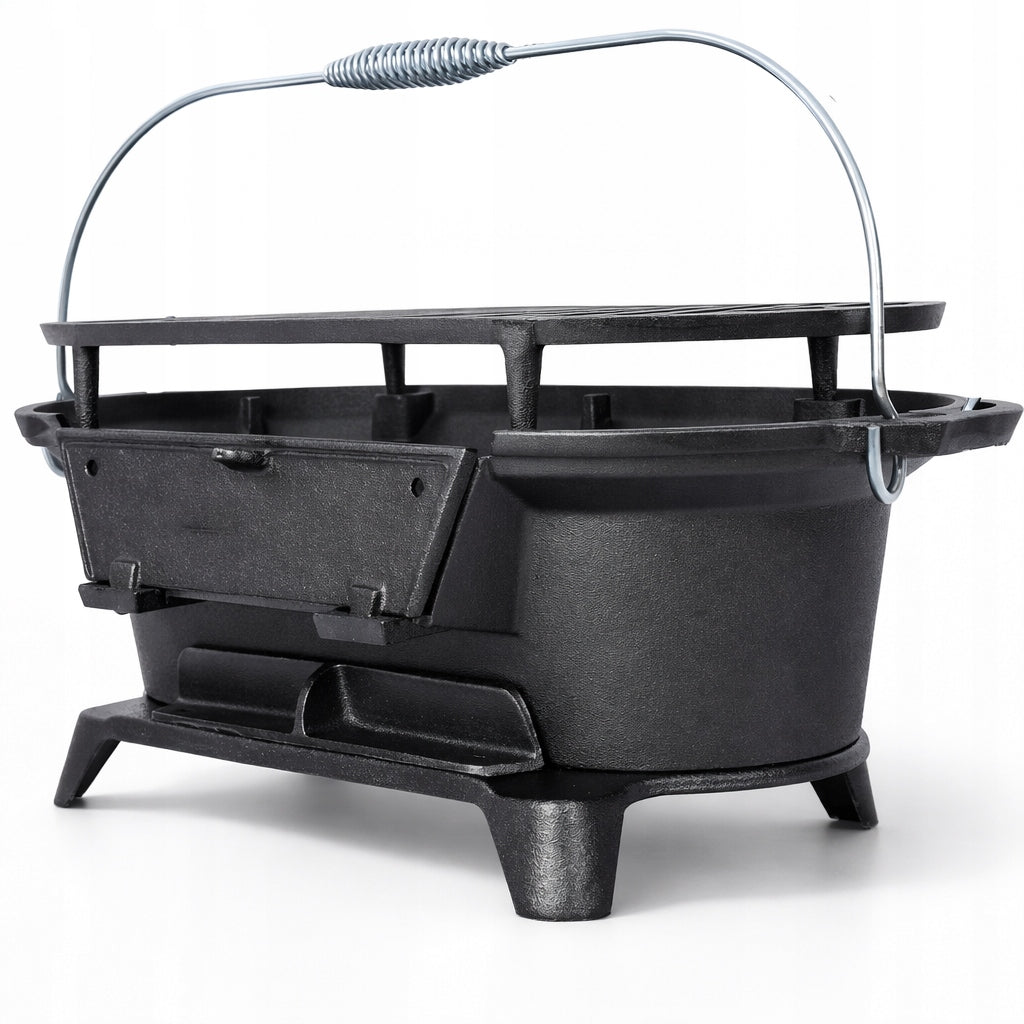 Carbon Grill Cast Iron Small Garden Tourist Grating Hibachi Grill width 50 cm