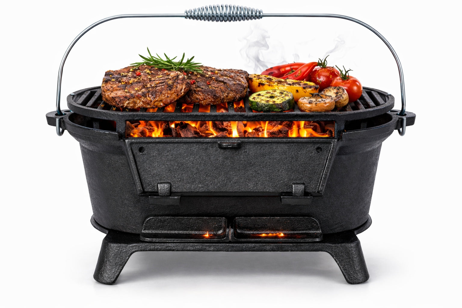 Carbon Grill Cast Iron Small Garden Tourist Grating Hibachi