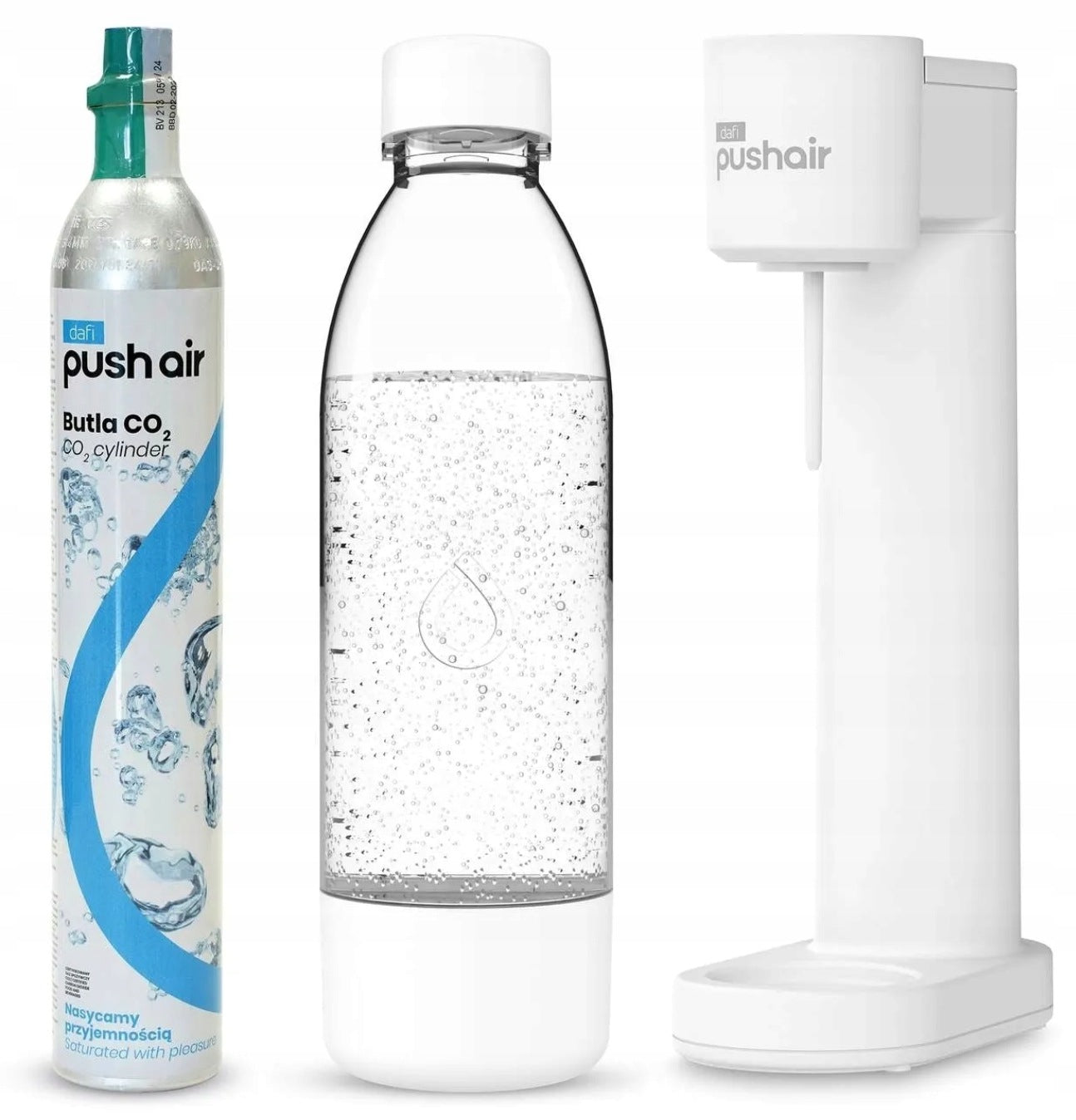 Carbonated Water Saturator White + CO2 Cartridge for Saturator Set