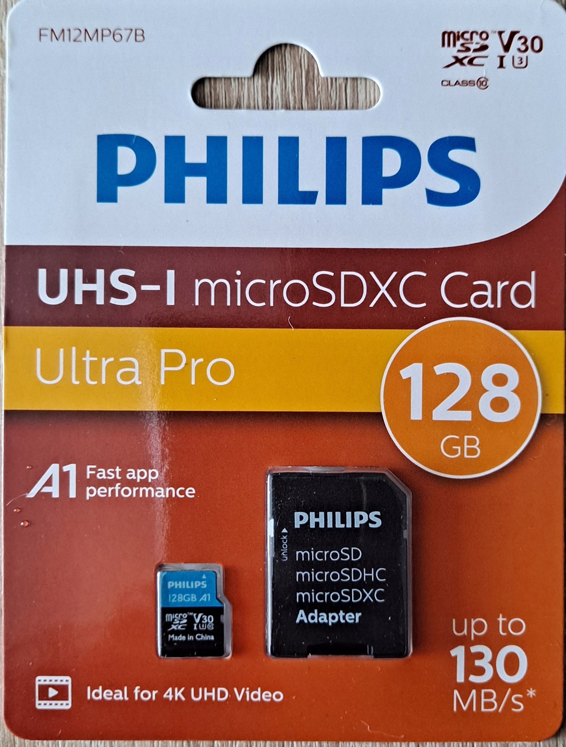 Card Philips Ultra Pro 128GB 130 MB/s microSDXC FM12MP67B