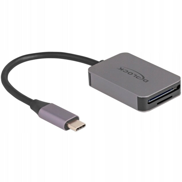 Card reader Delock USB-C 3.2 Gen 1 SD/microSD grey