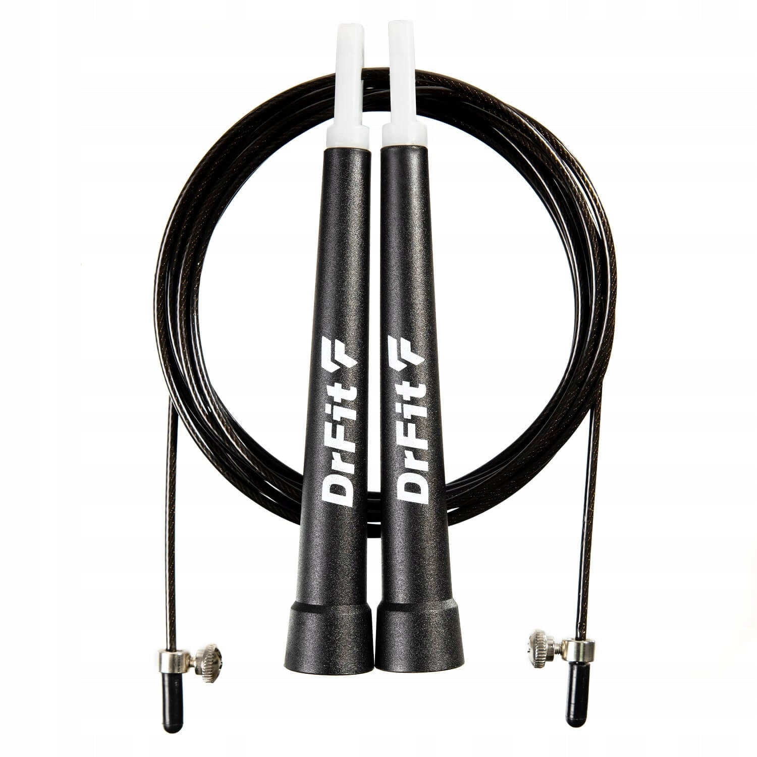 Cardio Boxing Jump Rope with Bearings Adjustable Steel Rope Durable Color black