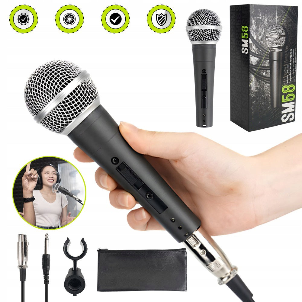 Cardioid dynamic microphone, handheld vocal microphone, suitable for sleep