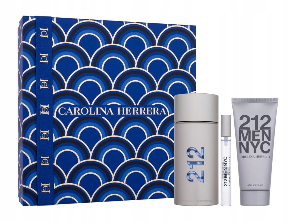 Carolina Herrera 212 Men Eau De Toilette Spray 100ml Set (3 Pieces) Brand Carolina Herrera