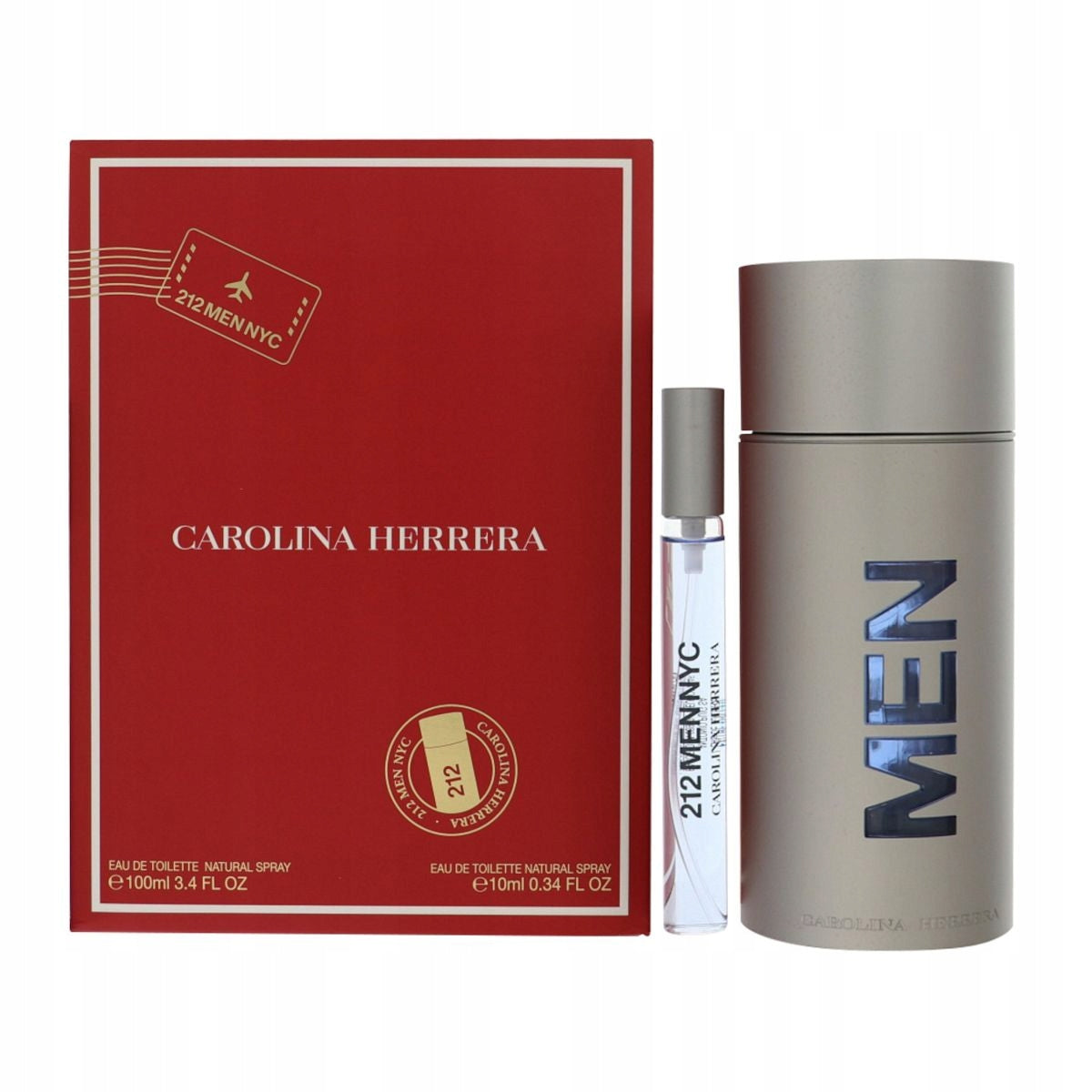 Carolina Herrera 212 Men NYC Set 100ml + 10ml eau de toilette for men