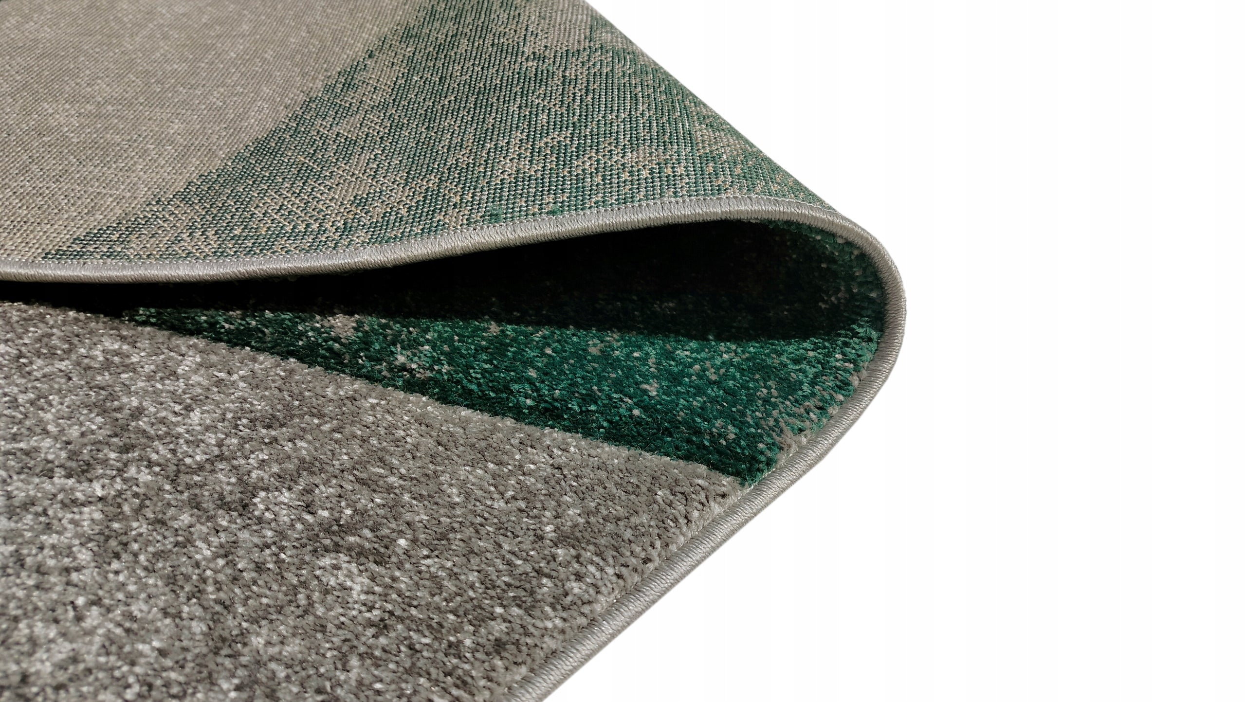 Carpet 120x170 GREY BEIGE BOTTLE GREEN MODERN GEOMETRIC LIVING ROOM Color multicolor