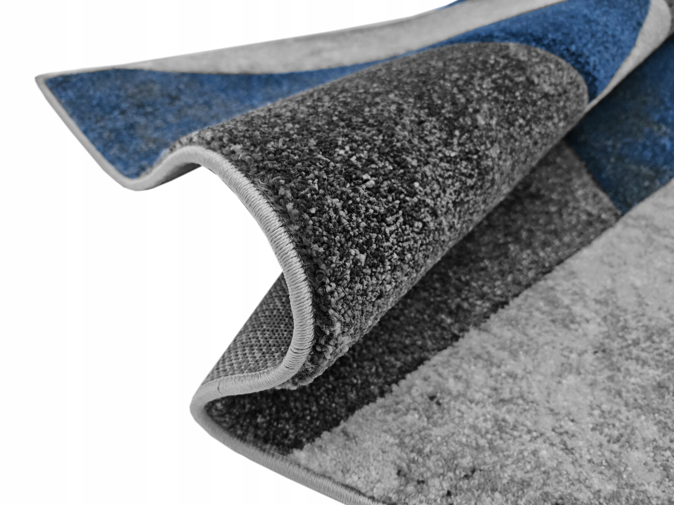 Carpet 120x170 GREY NAVY BLUE MODERN GEOMETRIC FOR LIVING ROOM Product width 120 cm