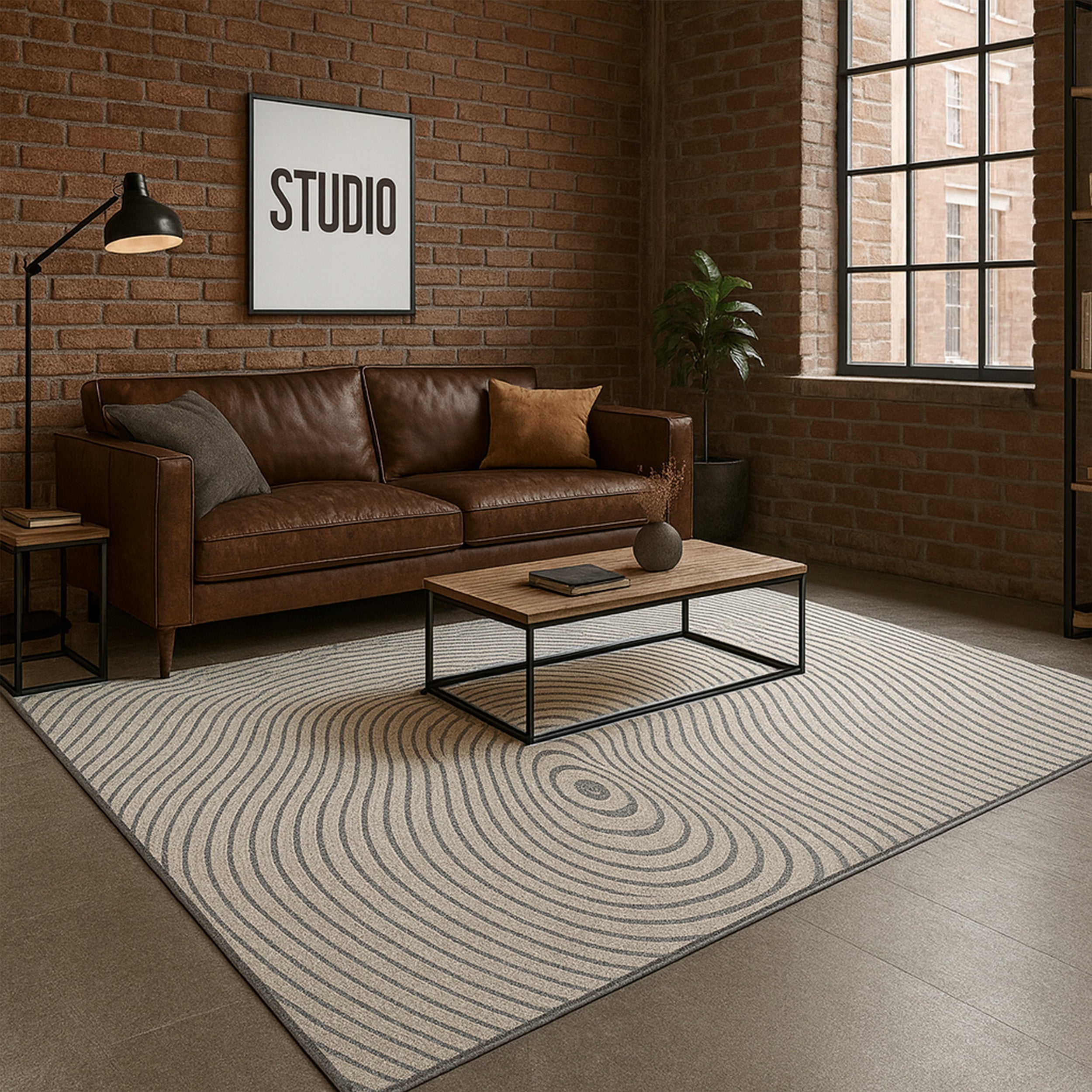 Carpet 160x230 for living room loop large japandi modern heavy thick POLO Material polypropylene