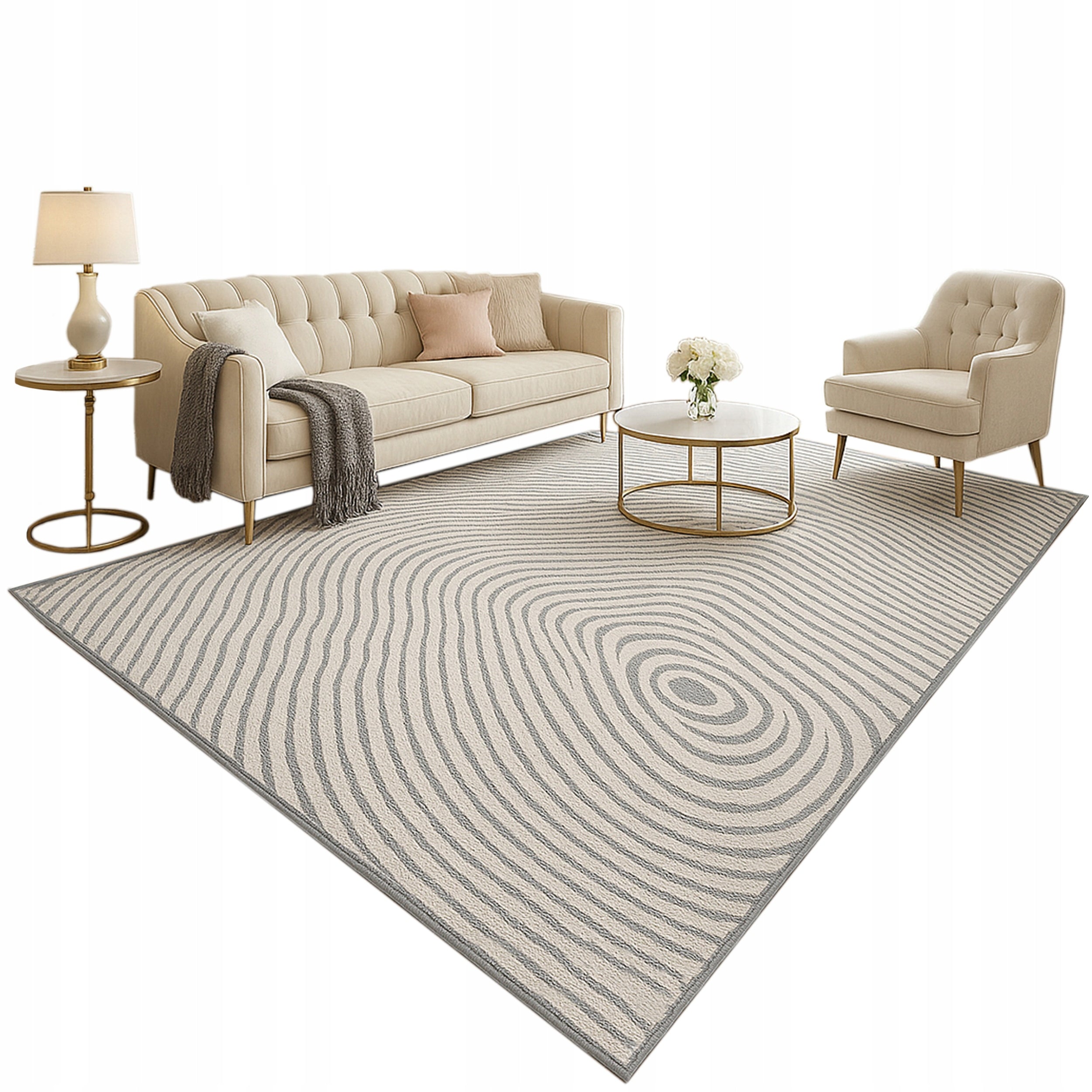 Carpet 160x230 for living room loop large japandi modern heavy thick POLO Thickness 15 mm