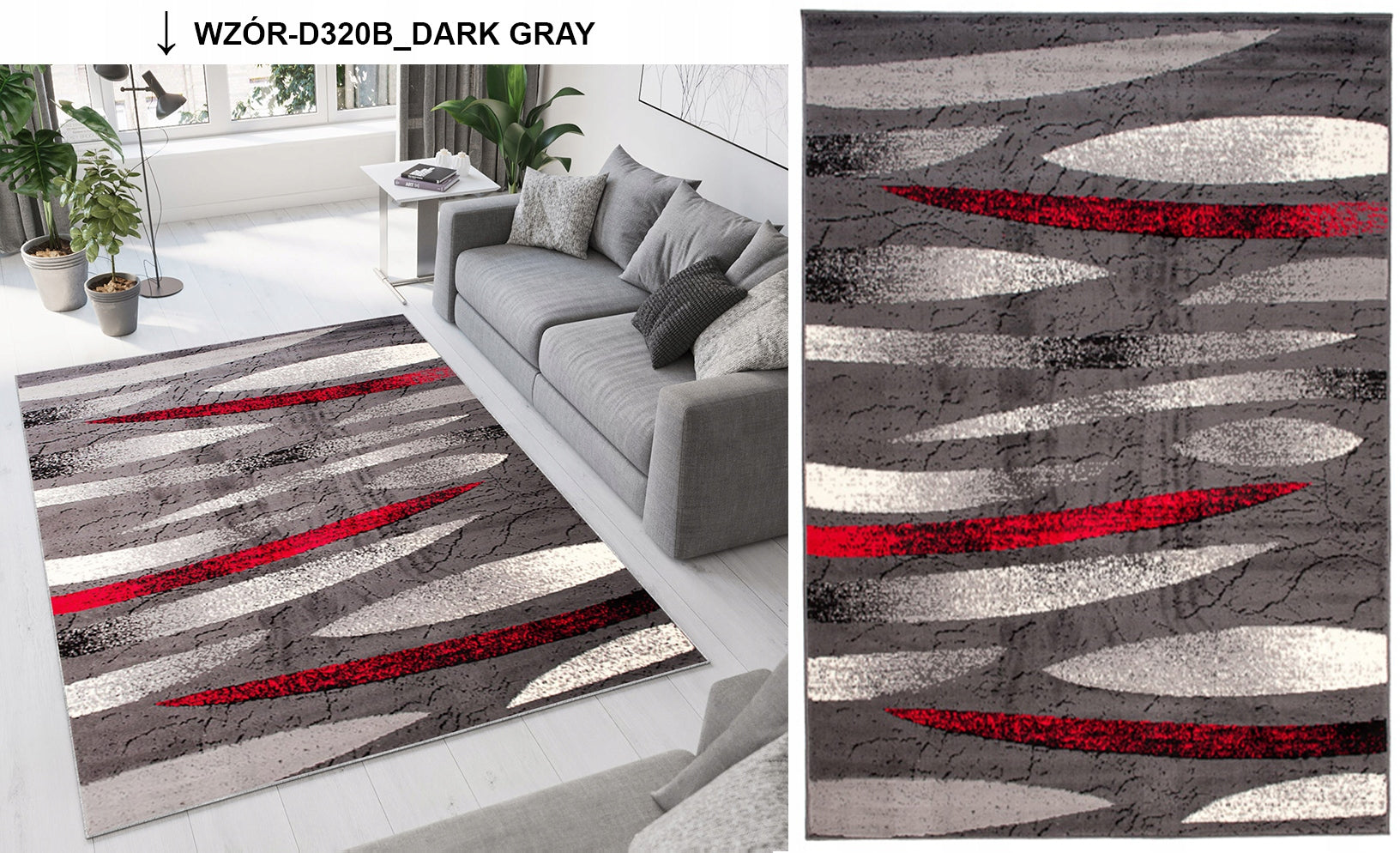 Carpet 200x300 BCF FASHIONABLE MODERN GREY CARPETS Length 300 cm