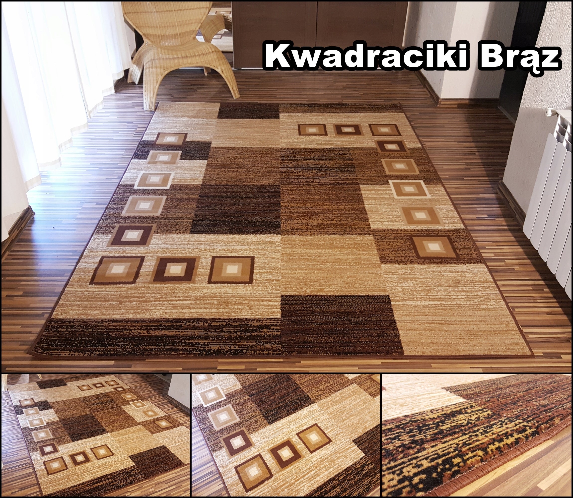 Carpet 200x300 Stylish Dense Woven Belgian Alfa Bcf Shiraz Brown Beige Patterns Product width 200 cm