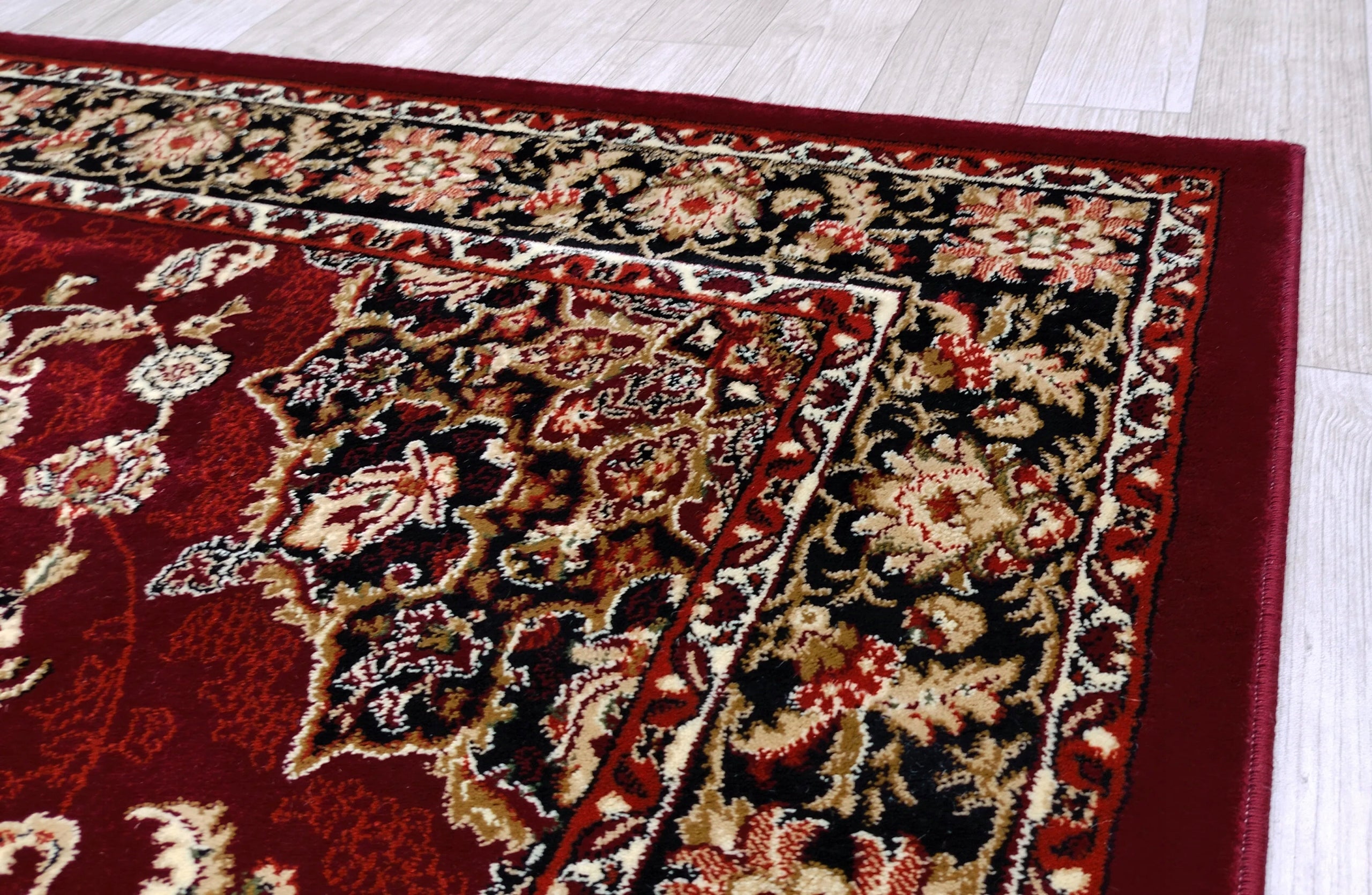 Carpet 250x350 CLASSIC BURGUNDY WOVEN FOR LIVING ROOM THICK TRADITIONAL BURGUNDY Length 350 cm