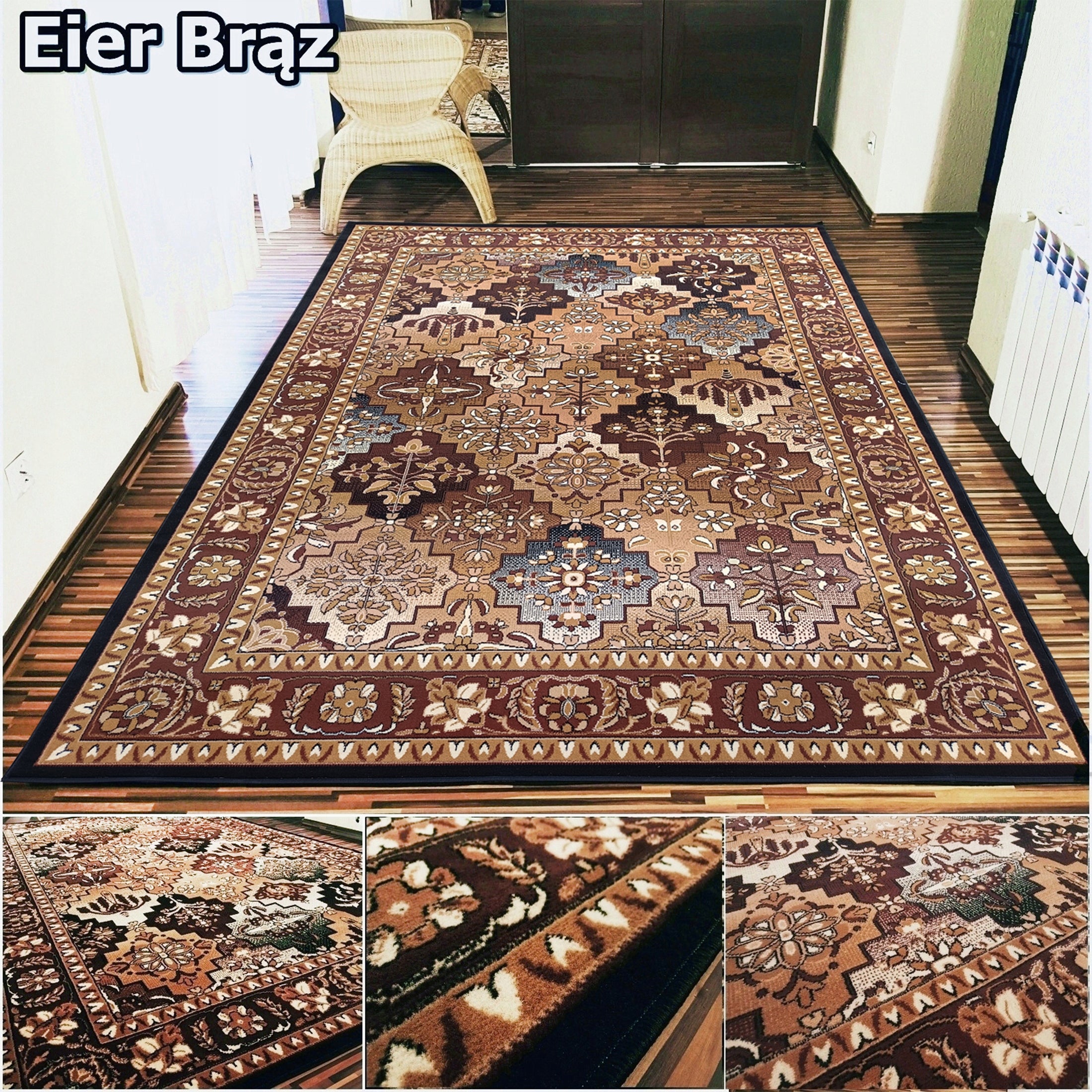 Carpet 250x350 cm Alfa Belgian Woven Solid Various Designs for Living Room Length 350 cm