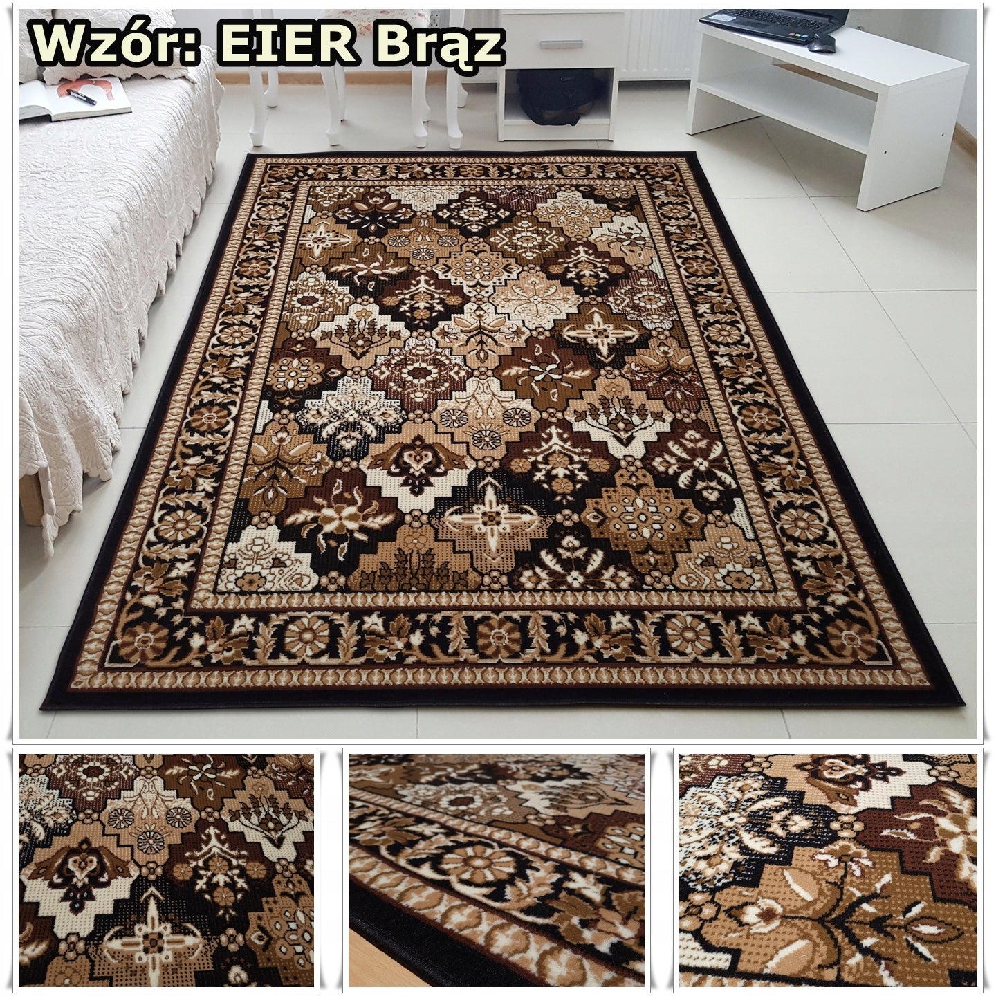 Carpet 270x360 Real Woven Bcf Alfa Peaceful Bronze Bordo -patterns to choose from Product width 270 cm